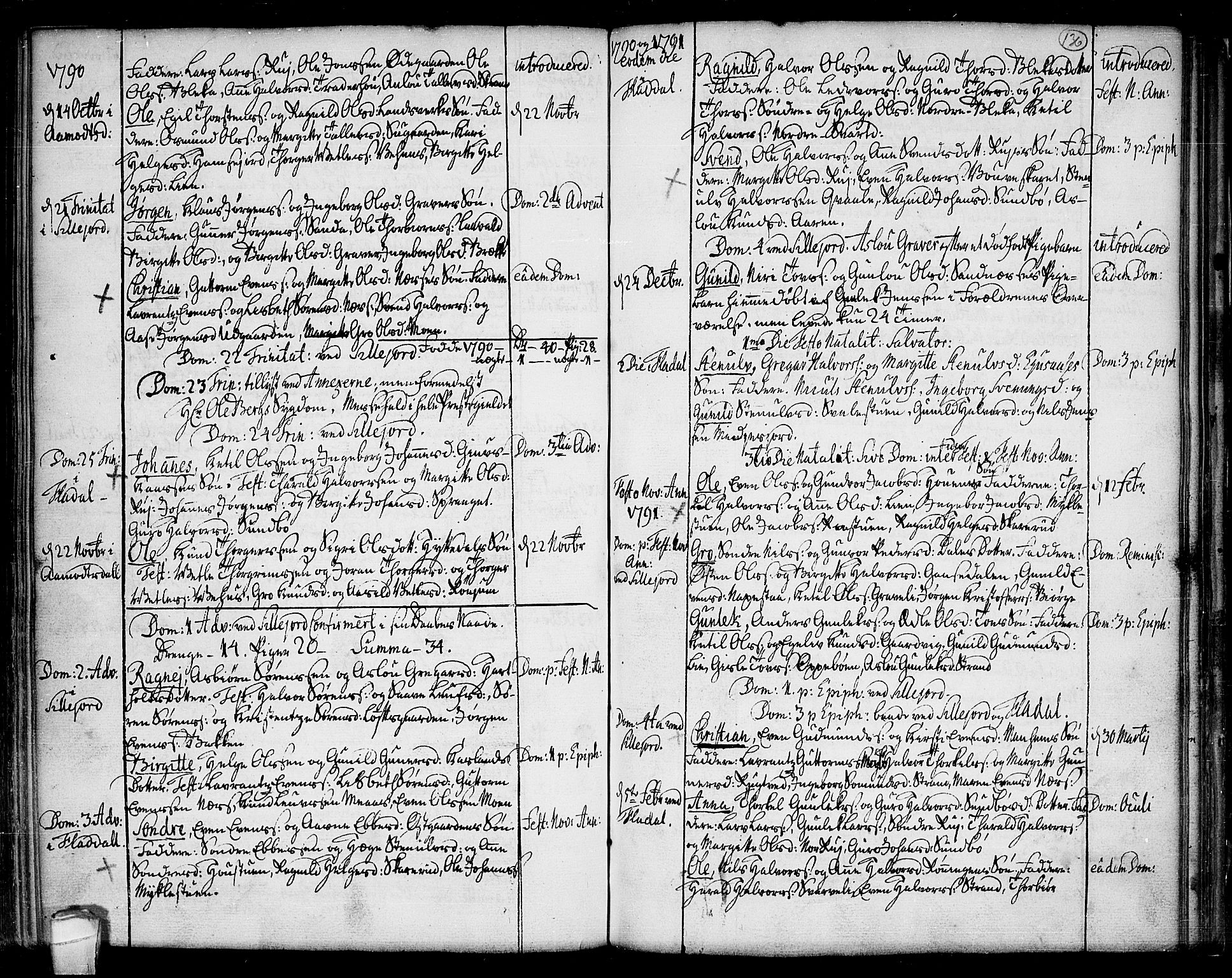 Seljord kirkebøker, SAKO/A-20/F/Fa/L0007: Parish register (official) no. I 7, 1755-1800, p. 136
