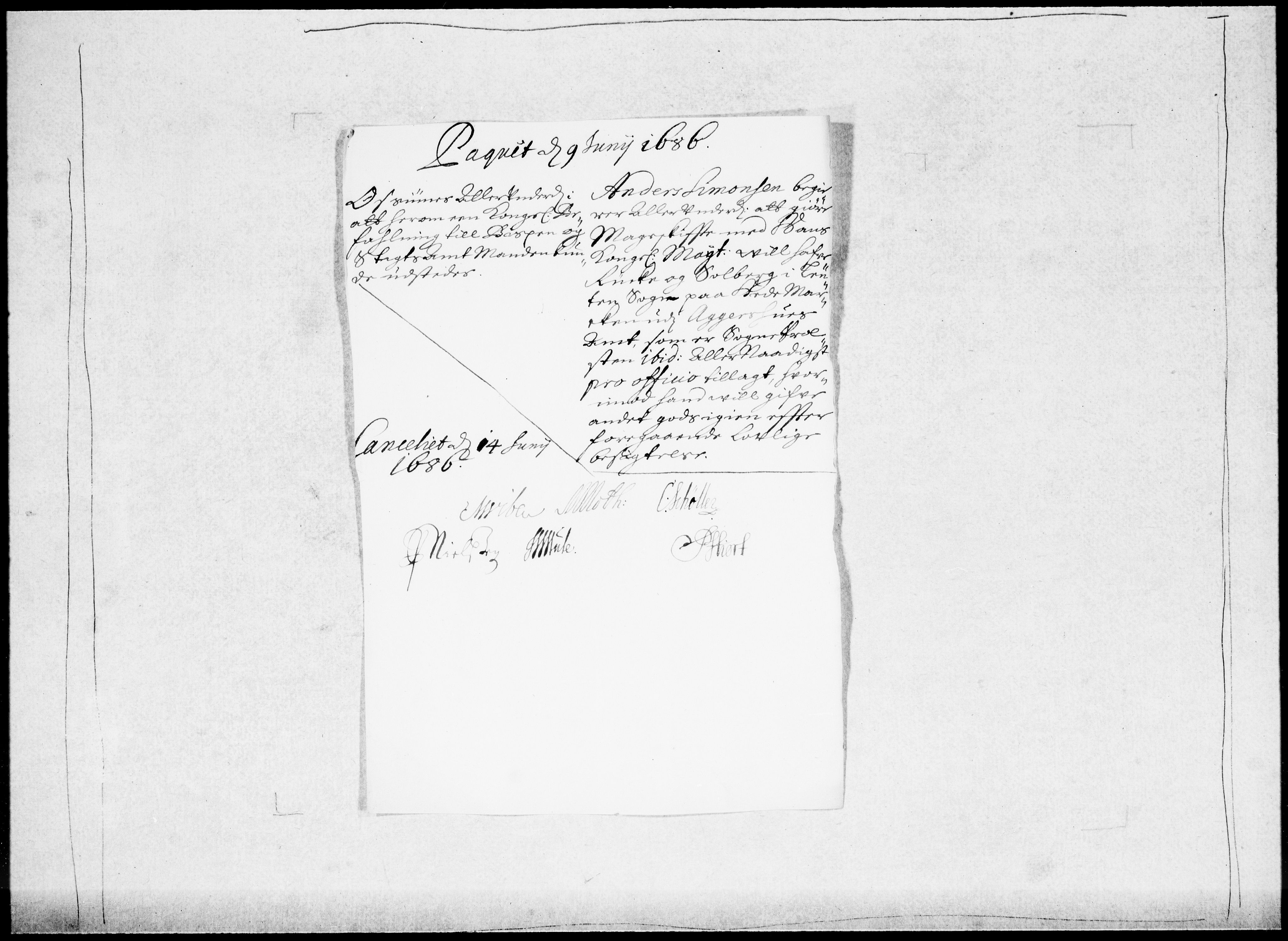 Danske Kanselli 1572-1799, AV/RA-EA-3023/F/Fc/Fcc/Fcca/L0040: Norske innlegg 1572-1799, 1686-1687, p. 4