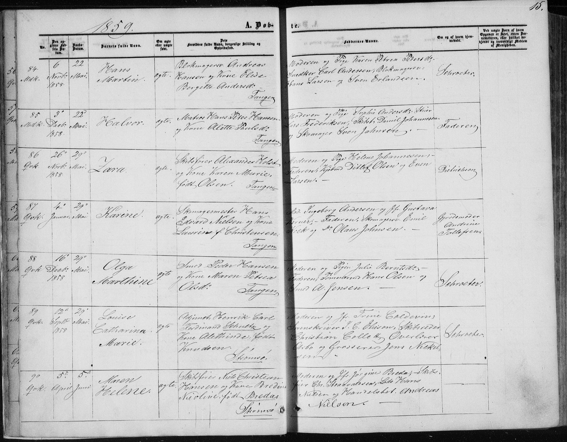 Strømsø kirkebøker, SAKO/A-246/F/Fa/L0015: Parish register (official) no. I 15, 1859-1868, p. 15