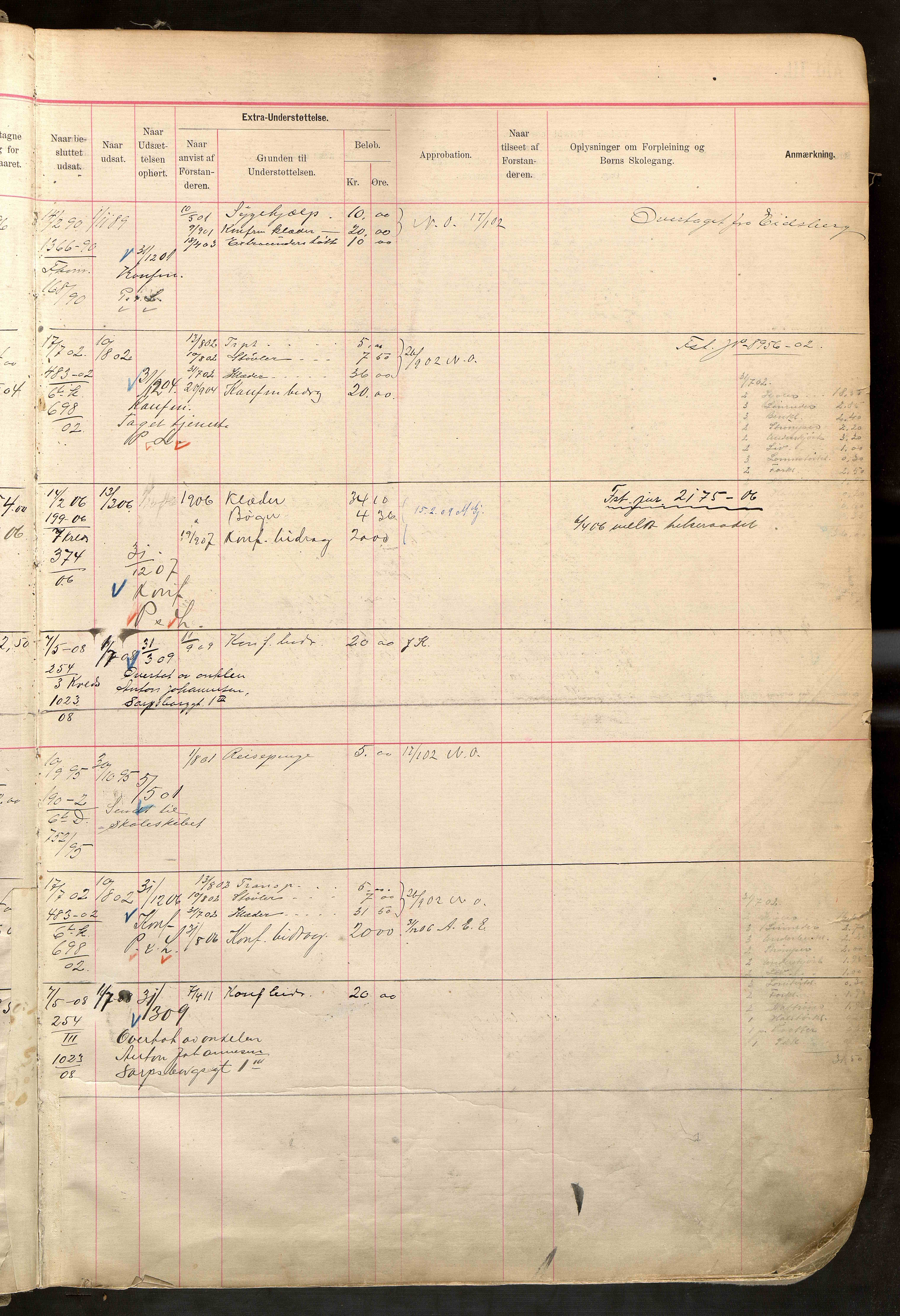 Fattigvesenet, OBA/A-20045/H/Hd/L0006: Manntallsprotokoll. Mnr. 501-1000, 1897-1910, p. 5