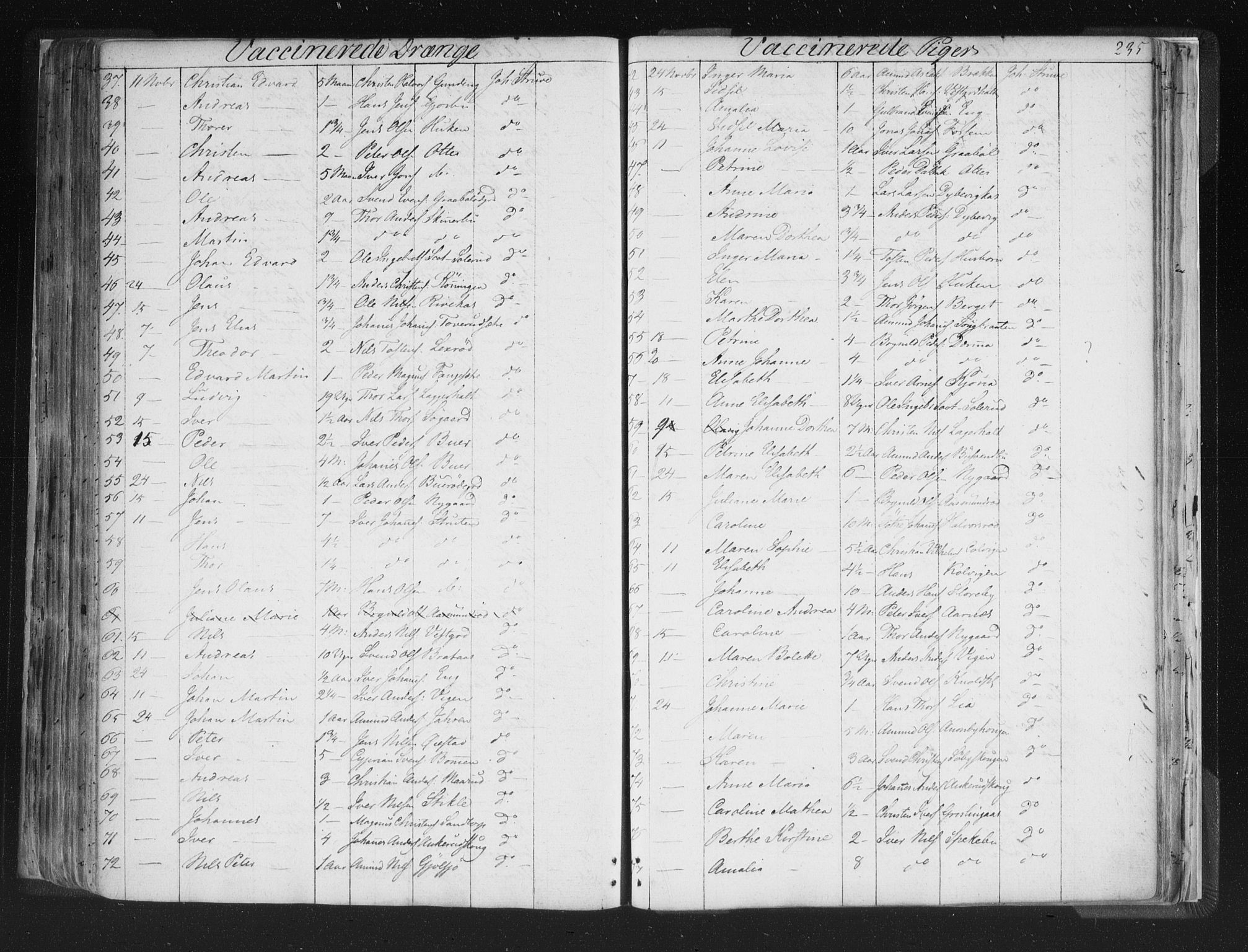 Aremark prestekontor Kirkebøker, SAO/A-10899/F/Fc/L0002: Parish register (official) no. III 2, 1834-1849, p. 235