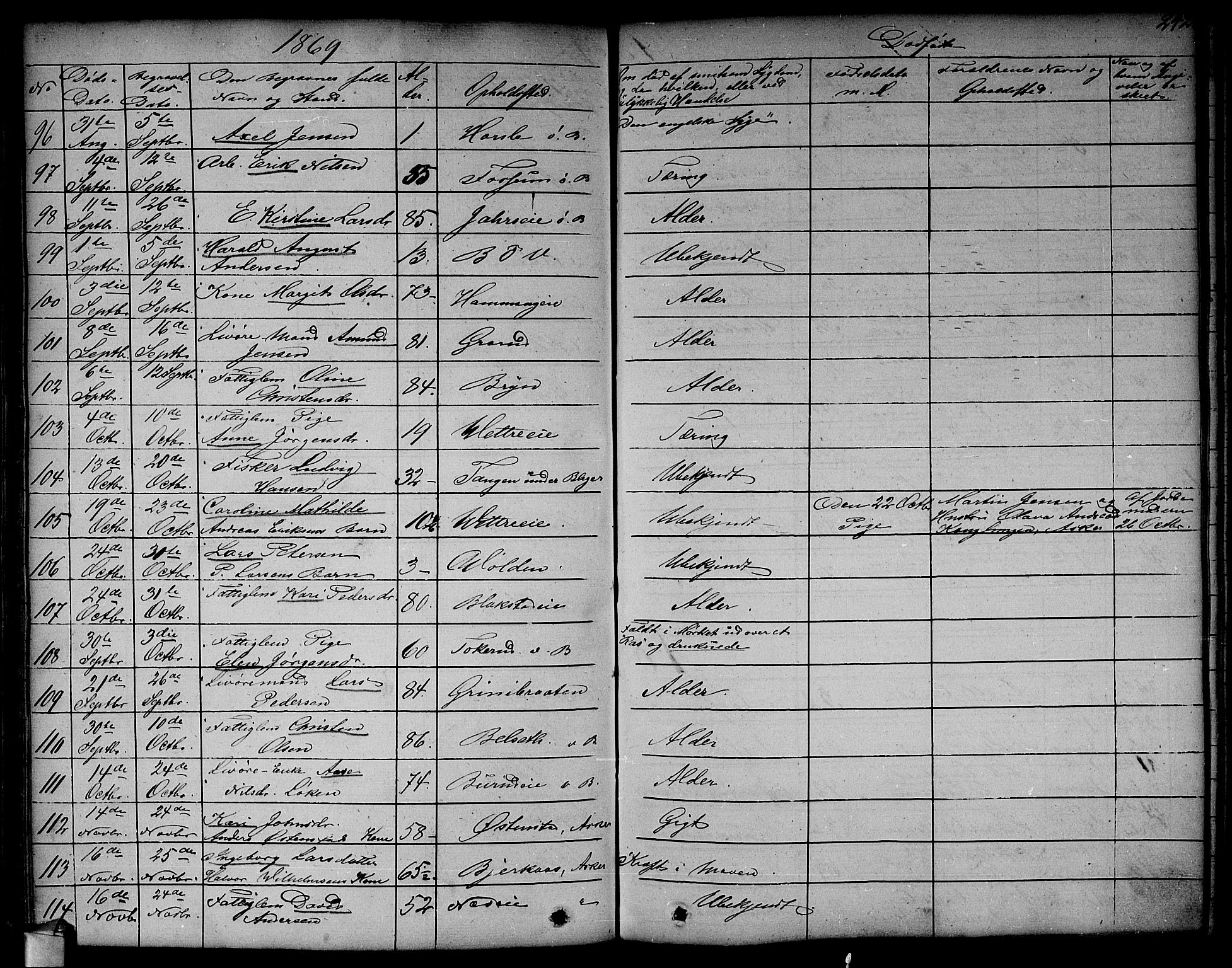 Asker prestekontor Kirkebøker, AV/SAO-A-10256a/F/Fa/L0011: Parish register (official) no. I 11, 1825-1878, p. 242