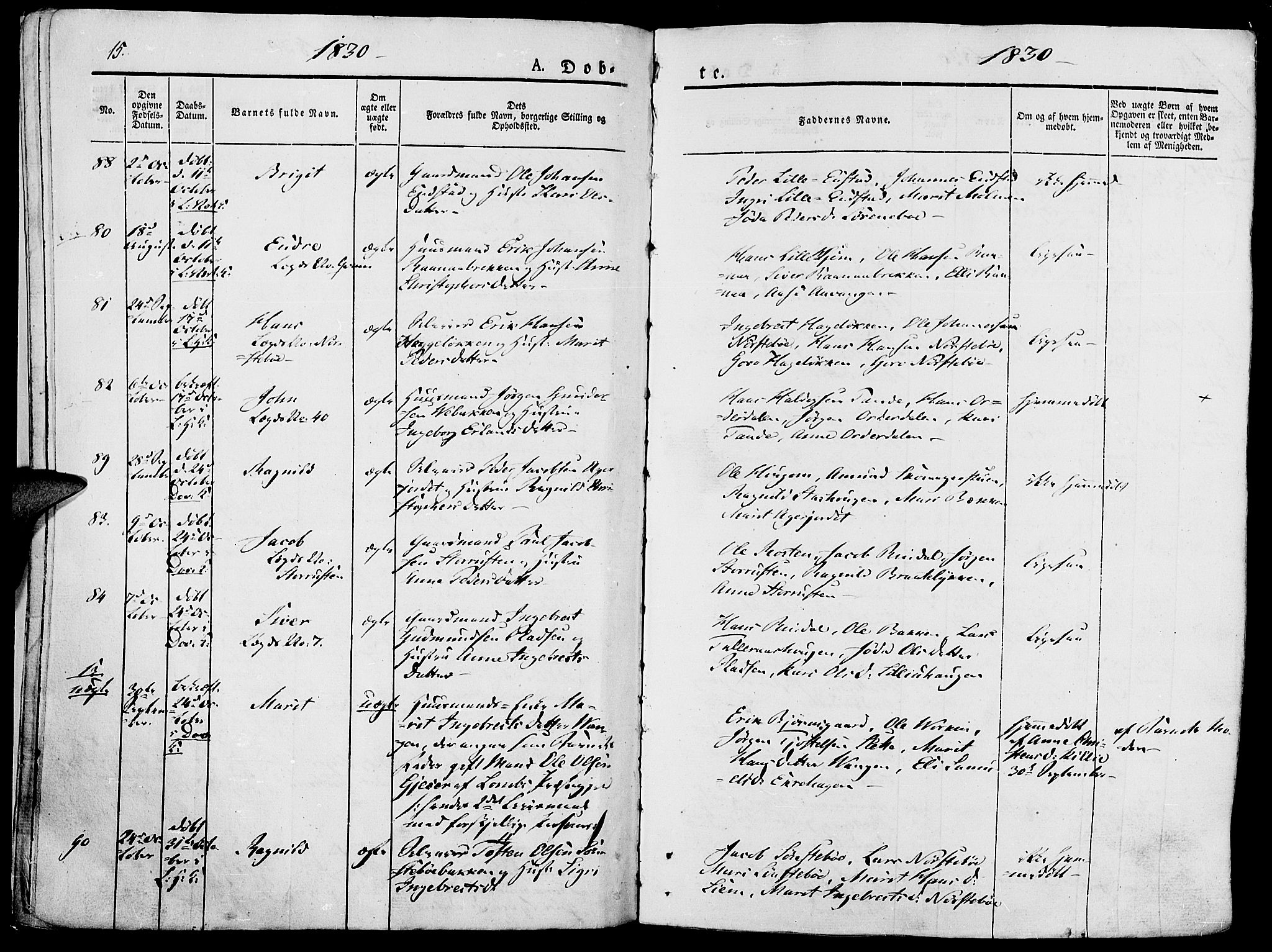 Lesja prestekontor, SAH/PREST-068/H/Ha/Haa/L0005: Parish register (official) no. 5, 1830-1842, p. 15