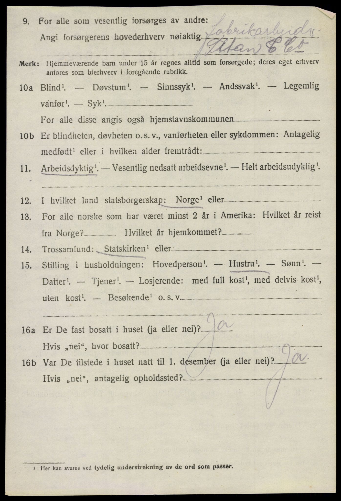 SAO, 1920 census for Glemmen, 1920, p. 7604