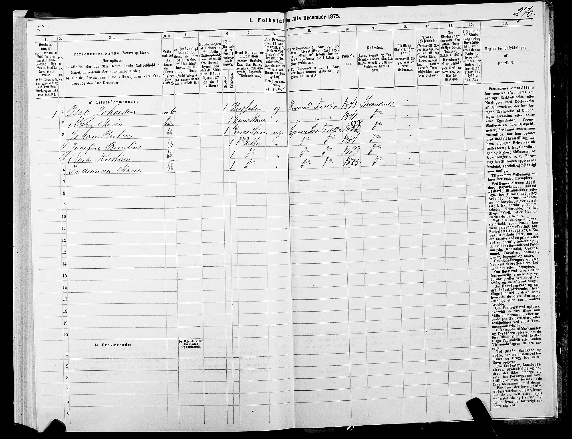 SATØ, 1875 census for 1914P Trondenes, 1875, p. 3270