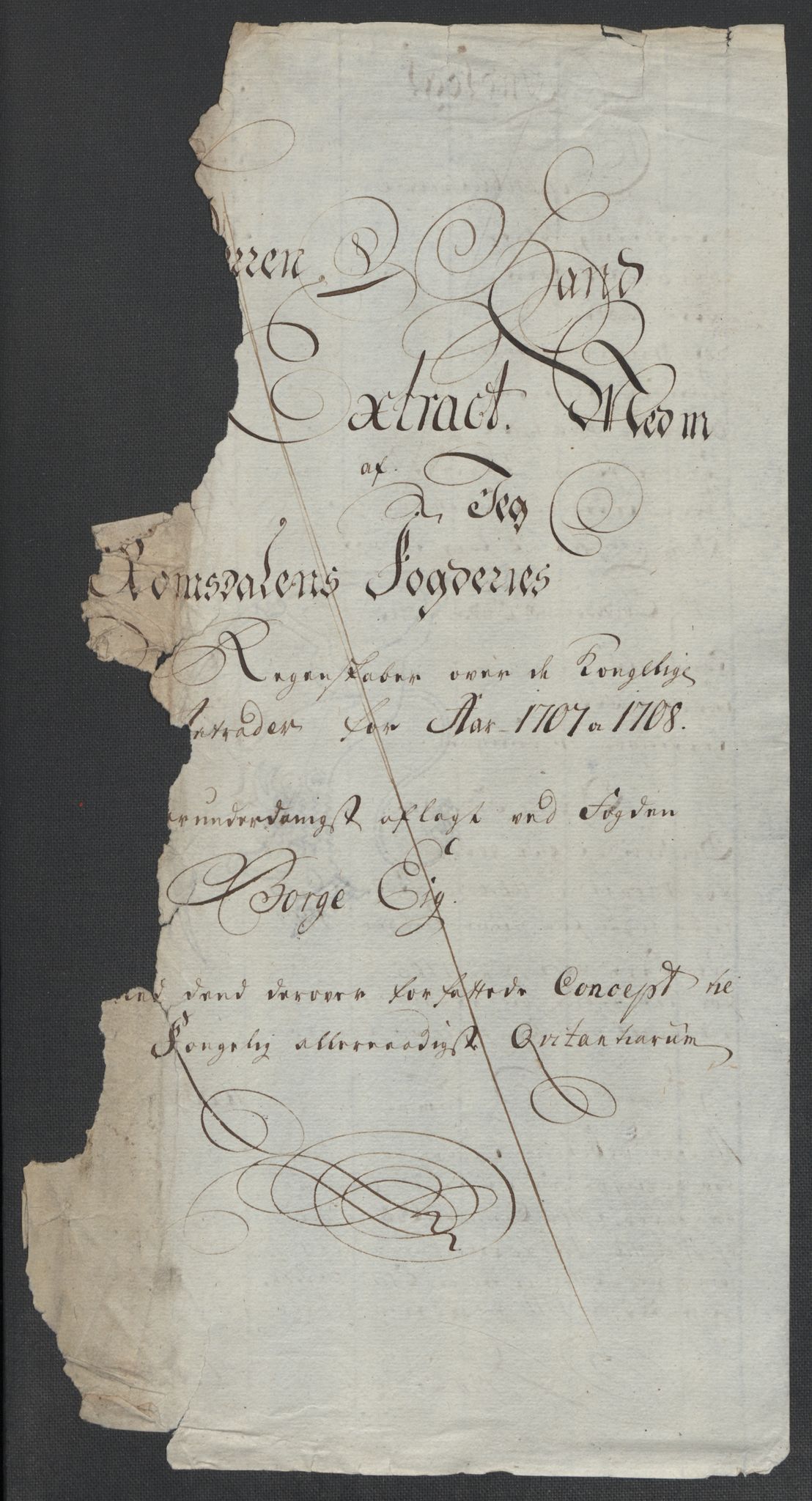 Rentekammeret inntil 1814, Reviderte regnskaper, Fogderegnskap, AV/RA-EA-4092/R55/L3658: Fogderegnskap Romsdal, 1707-1708, p. 425