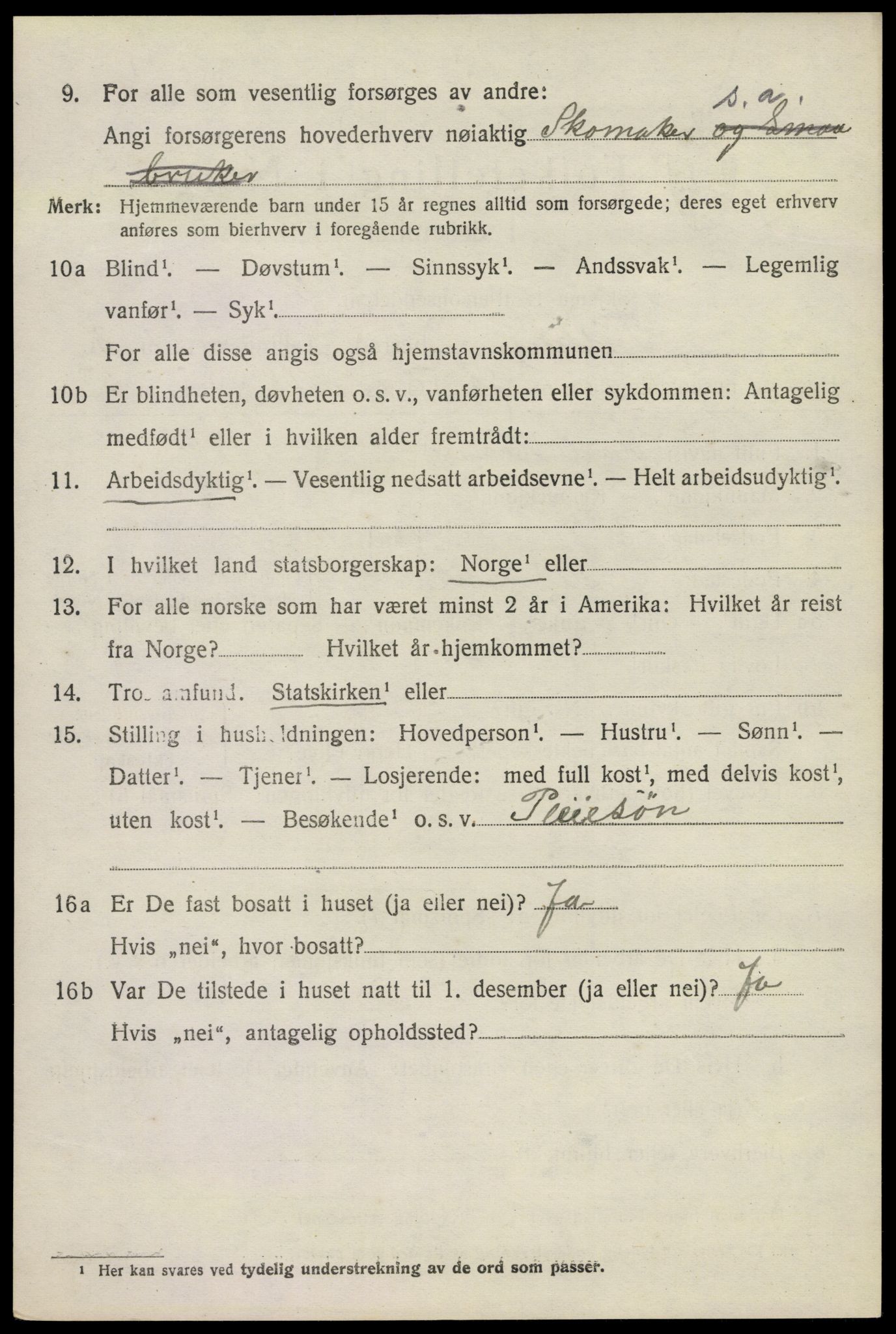 SAKO, 1920 census for Tjølling, 1920, p. 7480