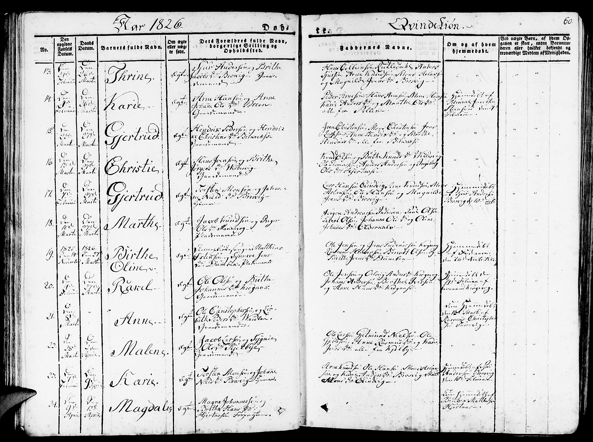 Gulen sokneprestembete, SAB/A-80201/H/Haa/Haaa/L0019: Parish register (official) no. A 19, 1826-1836, p. 60
