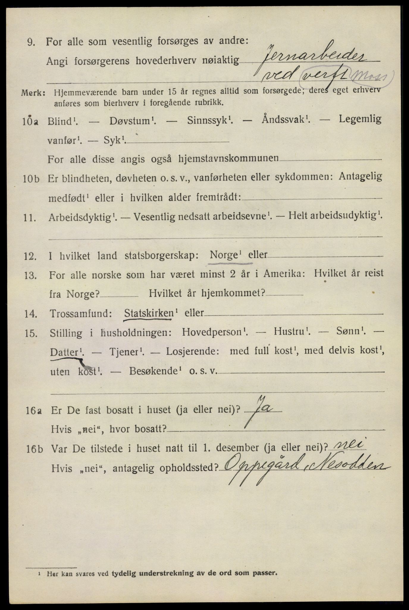 SAO, 1920 census for Moss land district, 1920, p. 2504