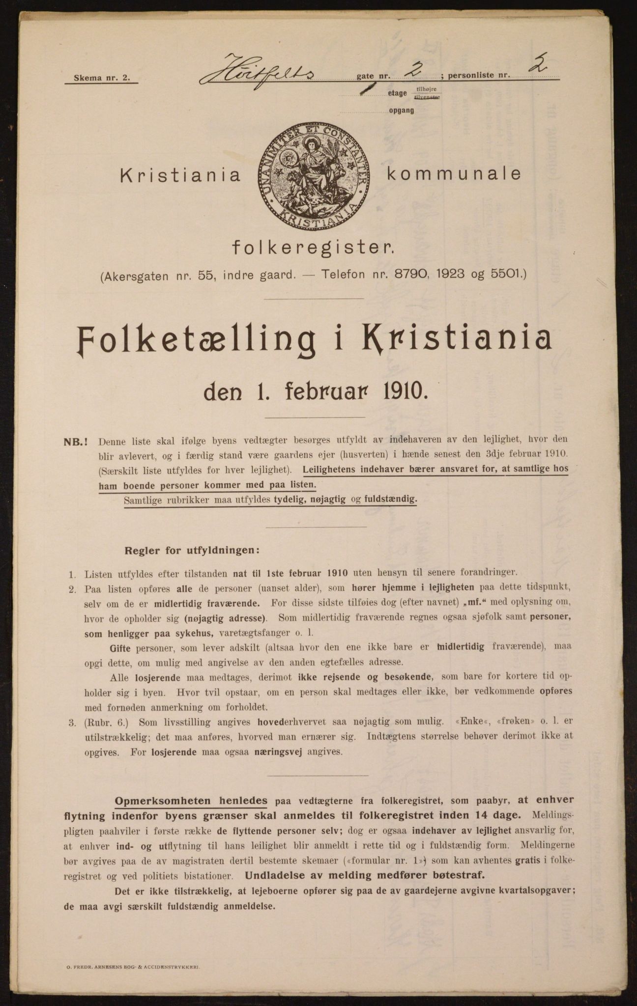 OBA, Municipal Census 1910 for Kristiania, 1910, p. 40747