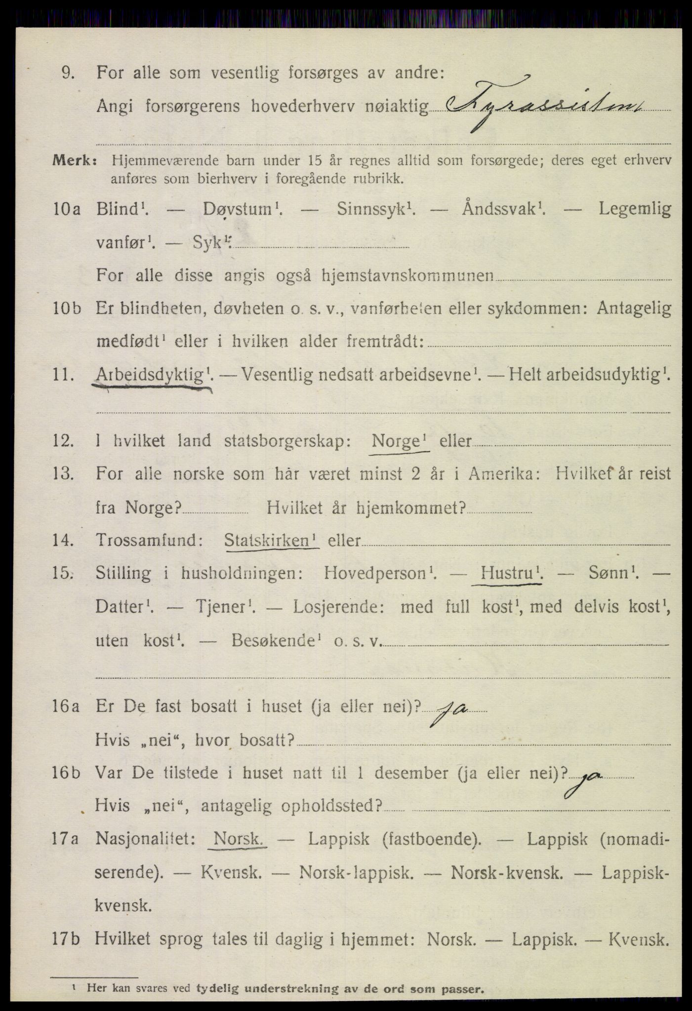 SAT, 1920 census for Træna, 1920, p. 1283