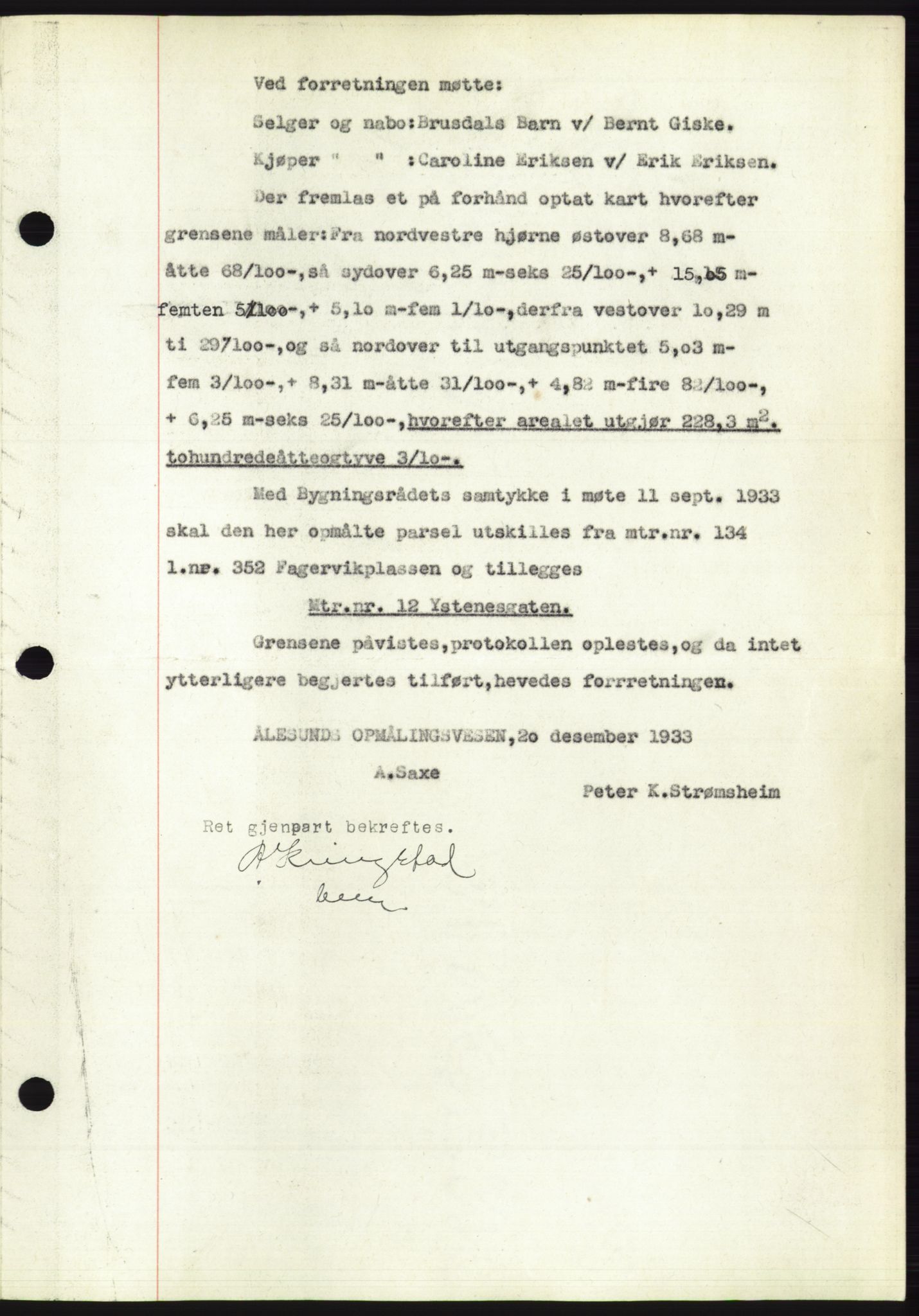 Ålesund byfogd, AV/SAT-A-4384: Mortgage book no. 31, 1933-1934, Deed date: 03.04.1934