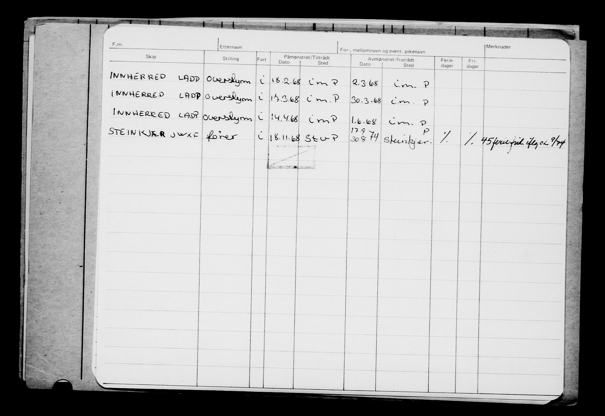 Direktoratet for sjømenn, AV/RA-S-3545/G/Gb/L0057: Hovedkort, 1905, p. 305