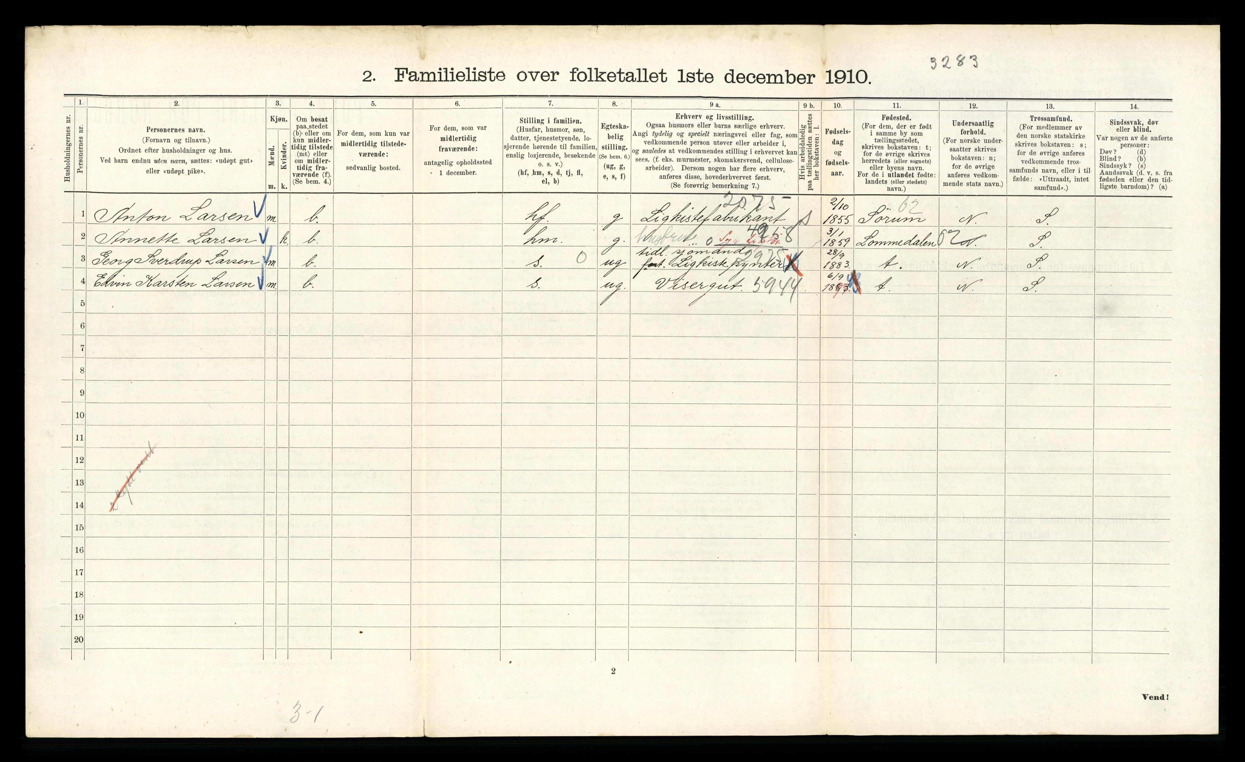 RA, 1910 census for Kristiania, 1910, p. 40562