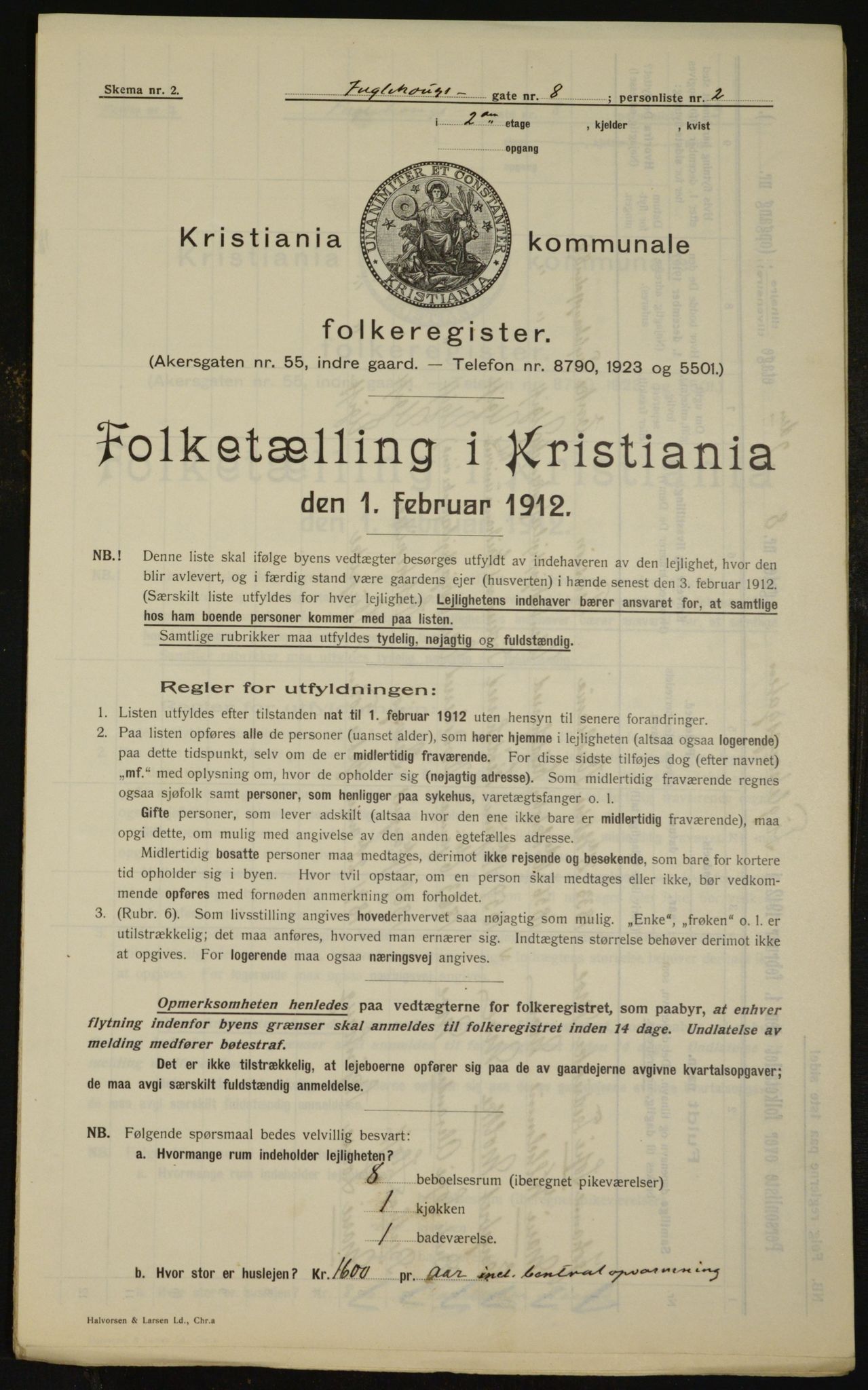 OBA, Municipal Census 1912 for Kristiania, 1912, p. 28227