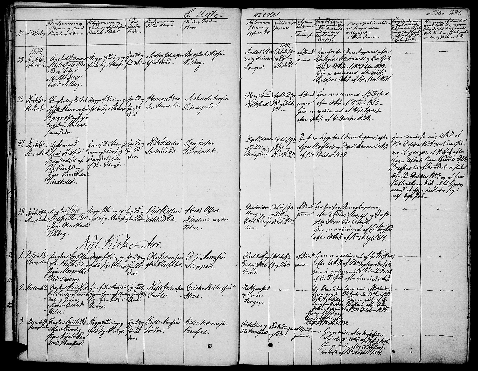 Stange prestekontor, SAH/PREST-002/K/L0009: Parish register (official) no. 9, 1826-1835, p. 284