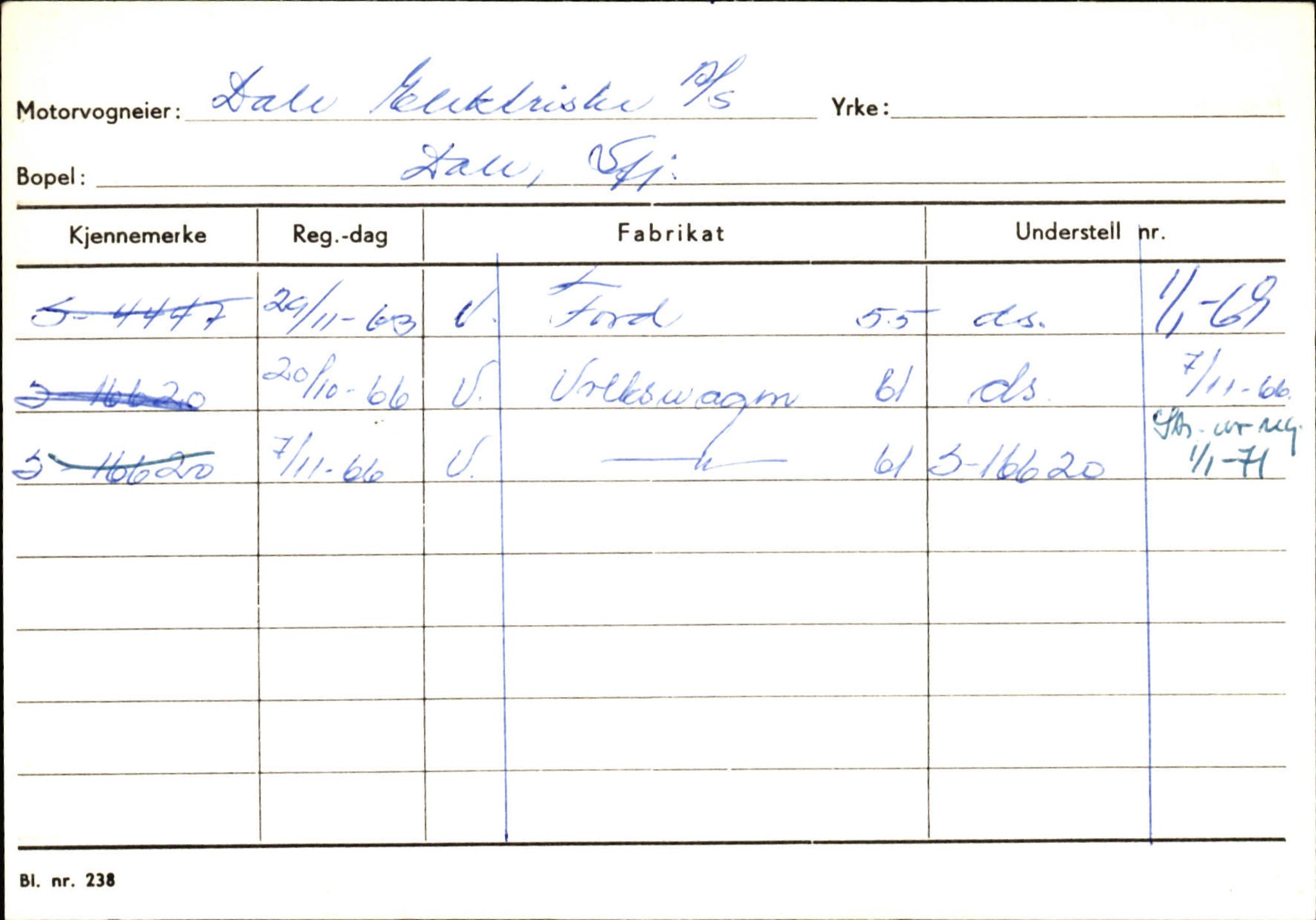 Statens vegvesen, Sogn og Fjordane vegkontor, AV/SAB-A-5301/4/F/L0125: Eigarregister Sogndal V-Å. Aurland A-Å. Fjaler A-N, 1945-1975, p. 1533