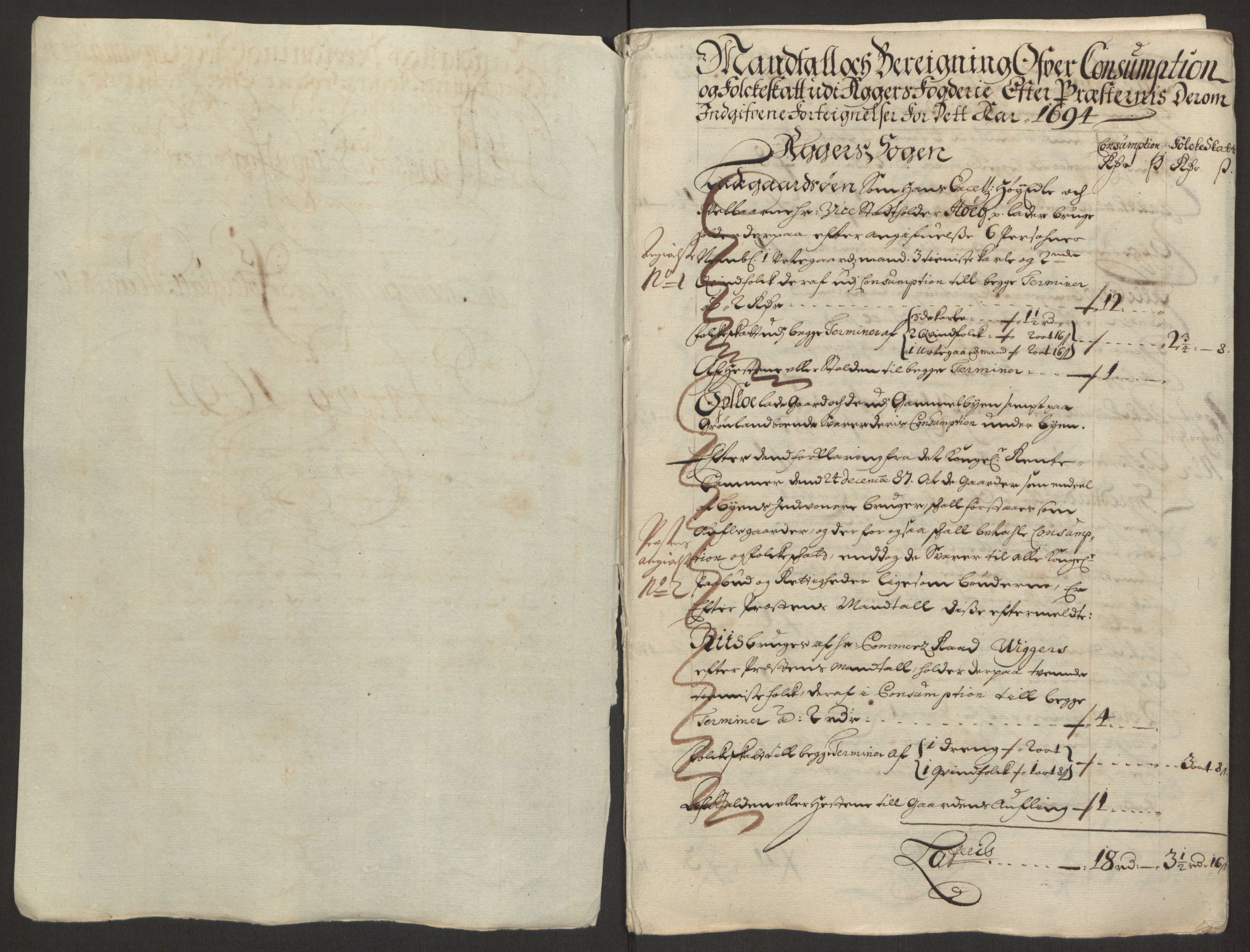 Rentekammeret inntil 1814, Reviderte regnskaper, Fogderegnskap, AV/RA-EA-4092/R10/L0438: Fogderegnskap Aker og Follo, 1694, p. 193