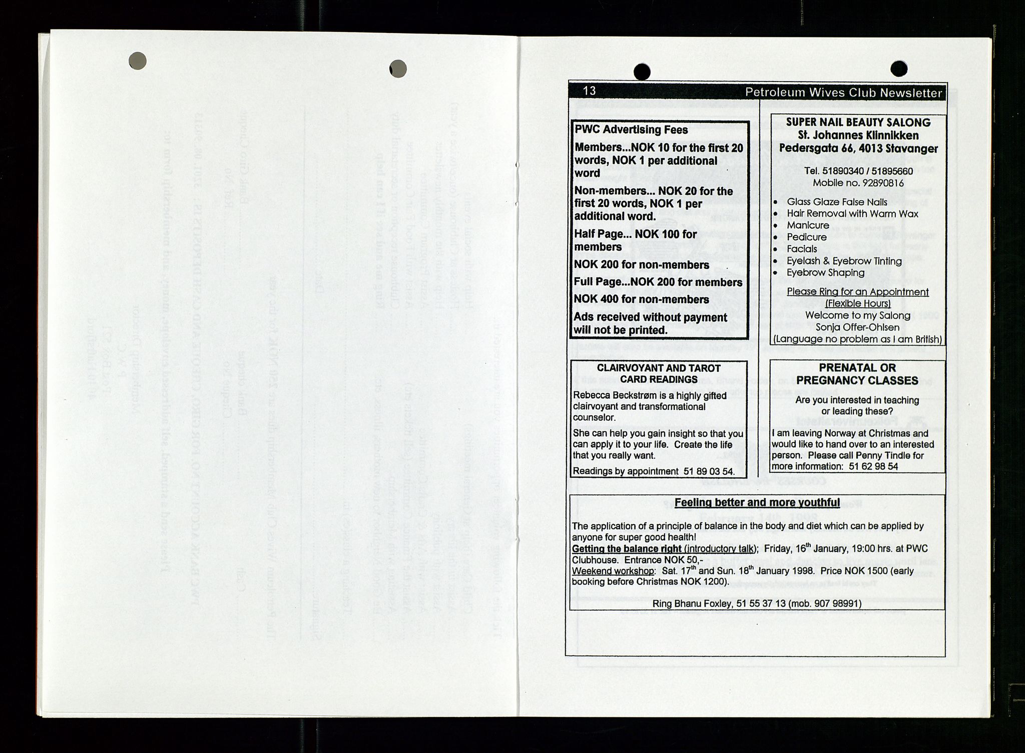 PA 1547 - Petroleum Wives Club, AV/SAST-A-101974/X/Xa/L0004: Newsletter, 1995-1997