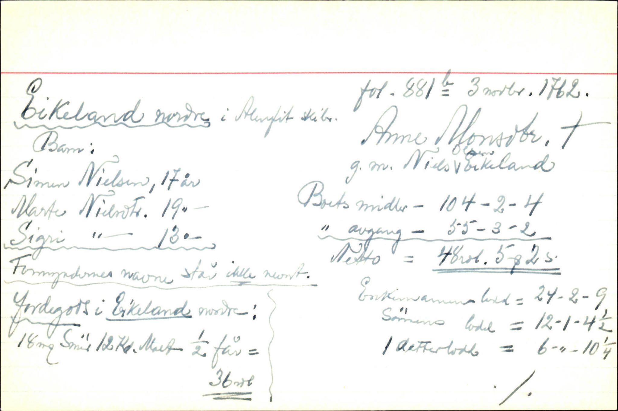 Skiftekort ved Statsarkivet i Bergen, SAB/SKIFTEKORT/001/L0002: Skifteprotokoll nr. 4, 1757-1763, p. 16