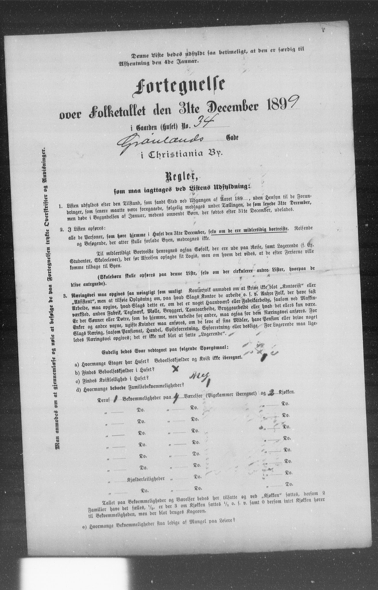 OBA, Municipal Census 1899 for Kristiania, 1899, p. 4208