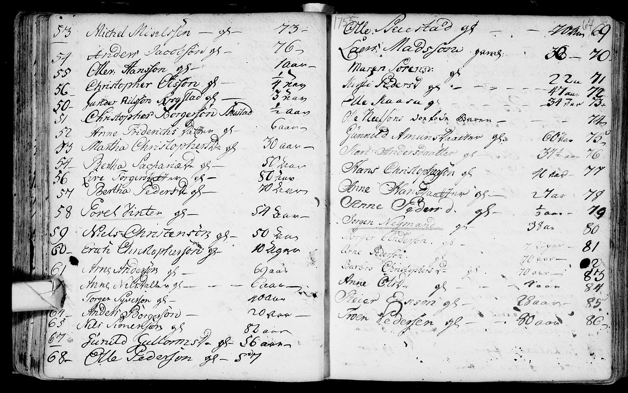 Eiker kirkebøker, AV/SAKO-A-4/F/Fa/L0007: Parish register (official) no. I 7 /1, 1733-1808, p. 67