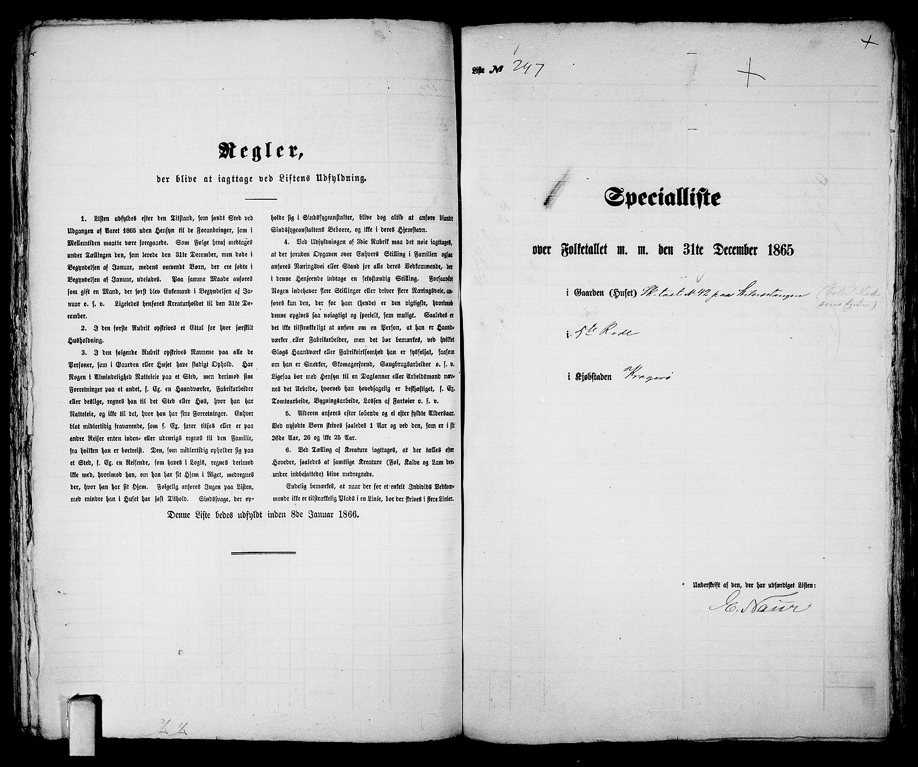 RA, 1865 census for Kragerø/Kragerø, 1865, p. 504