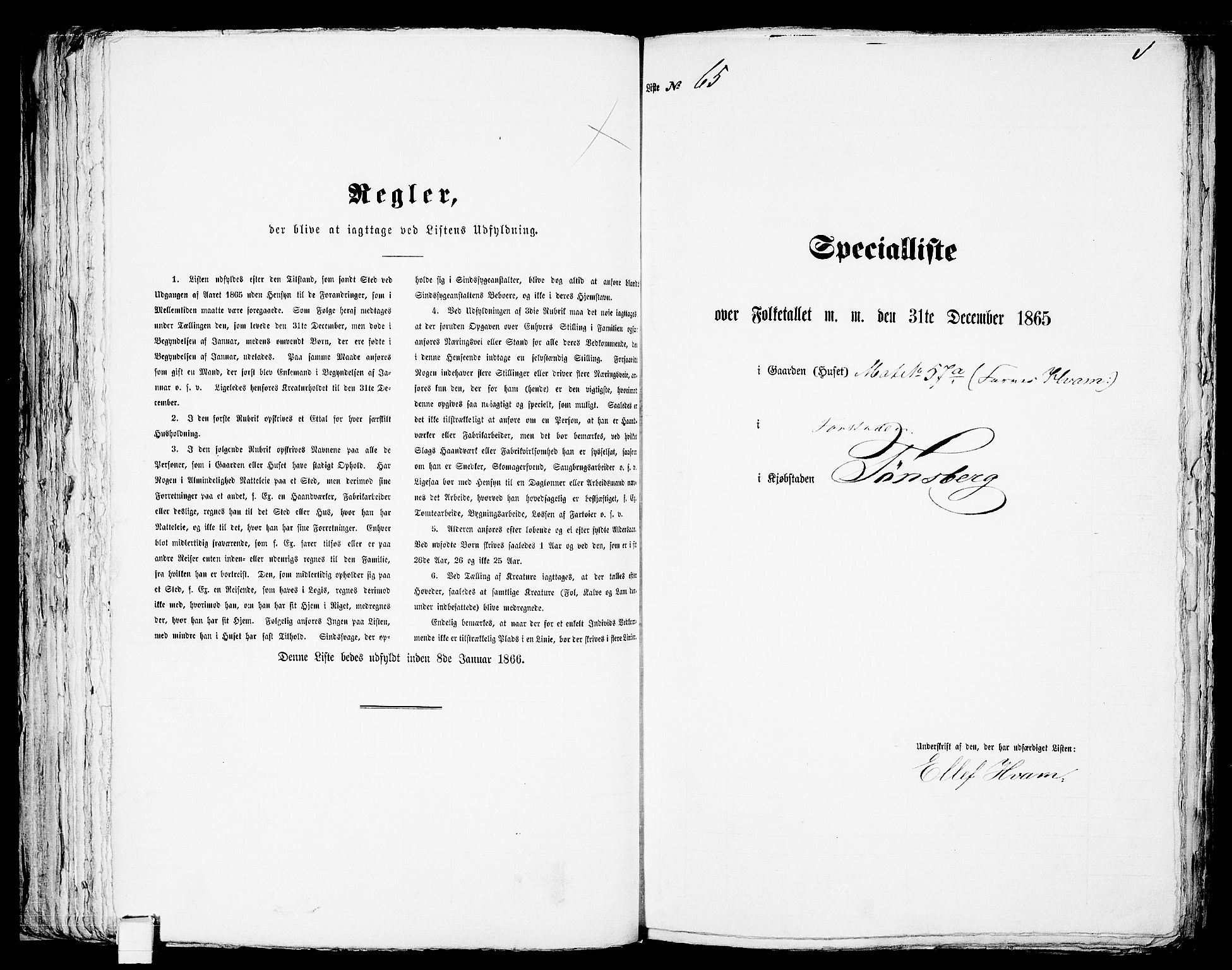 RA, 1865 census for Tønsberg, 1865, p. 148