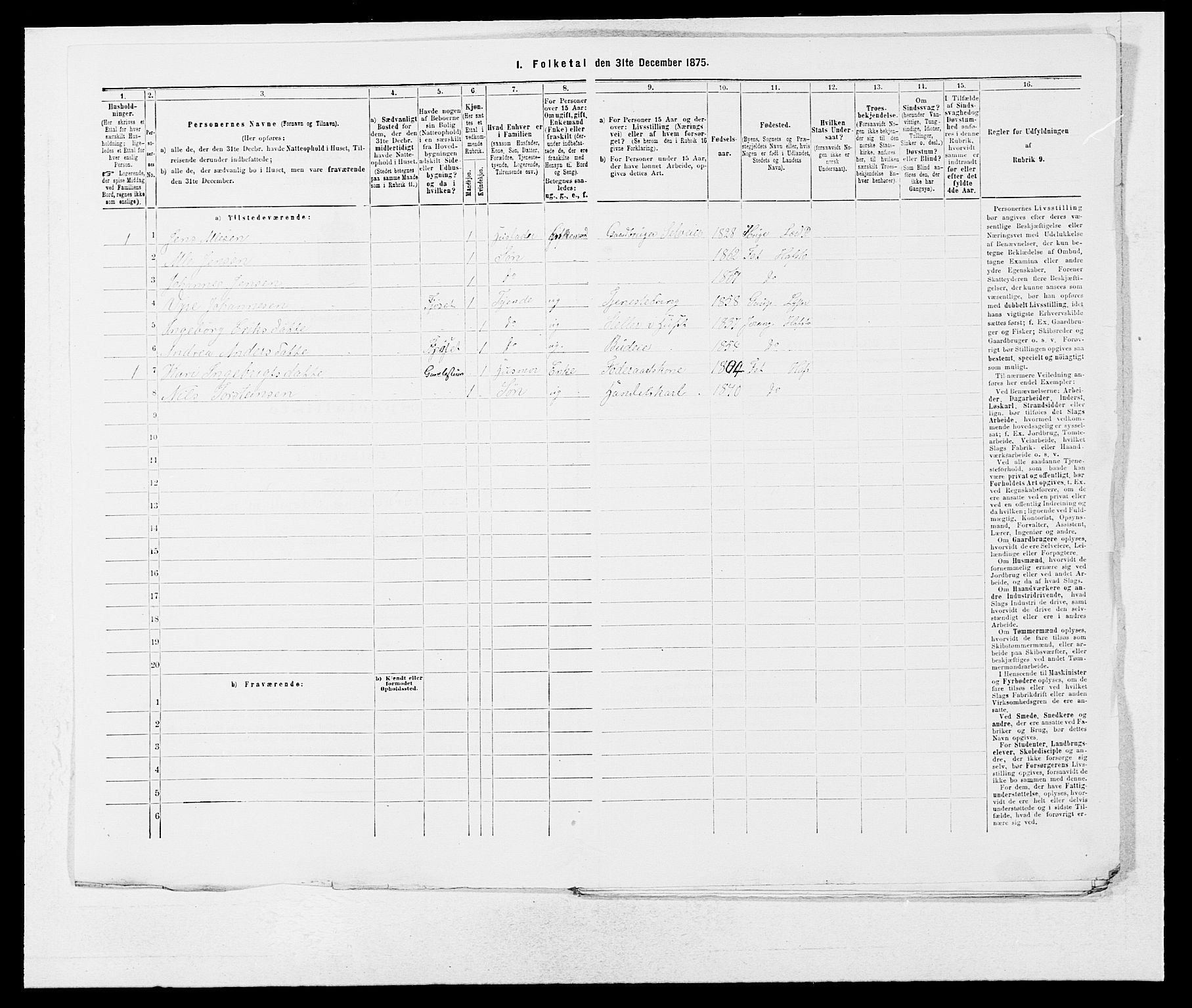 SAB, 1875 census for 1425P Hafslo, 1875, p. 559