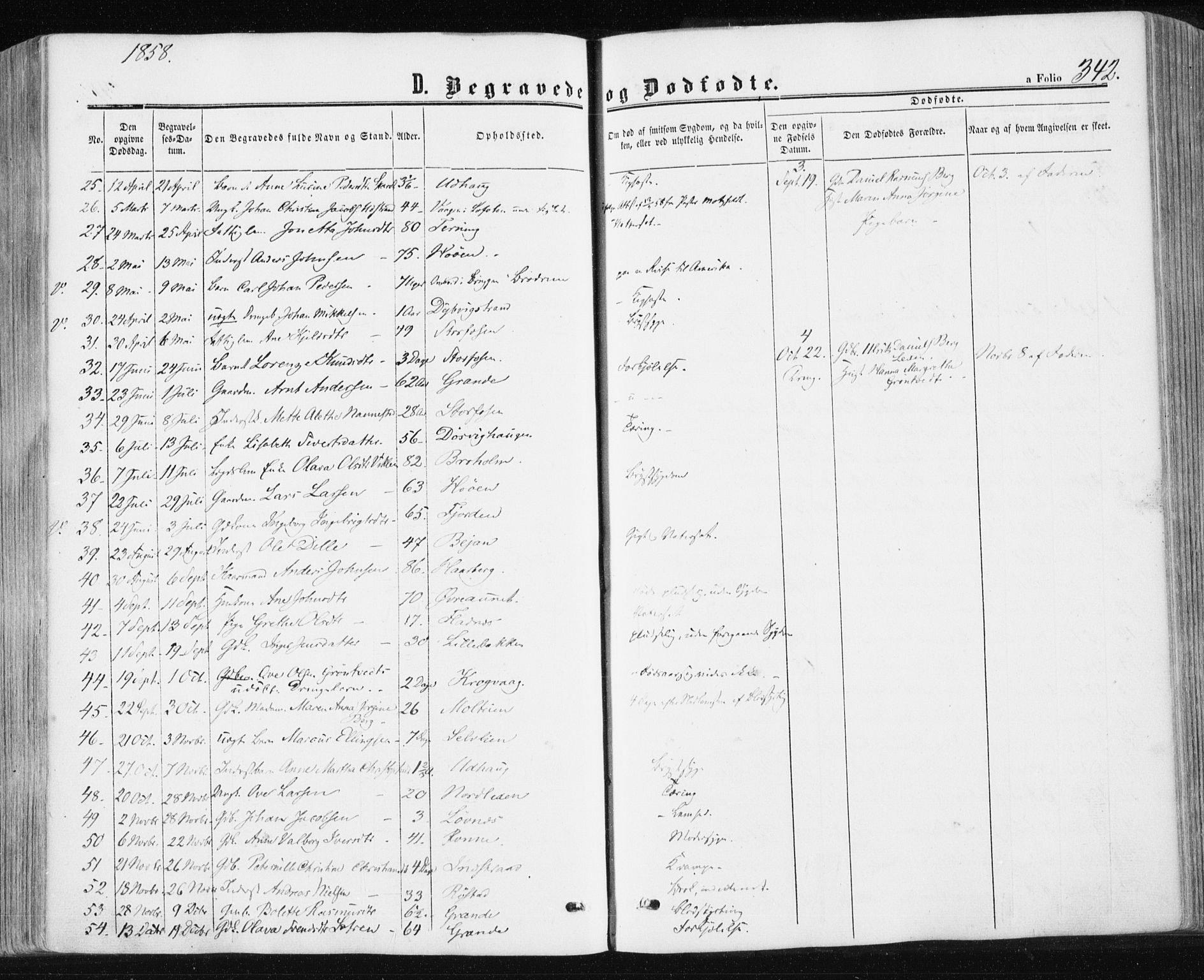 Ministerialprotokoller, klokkerbøker og fødselsregistre - Sør-Trøndelag, SAT/A-1456/659/L0737: Parish register (official) no. 659A07, 1857-1875, p. 342