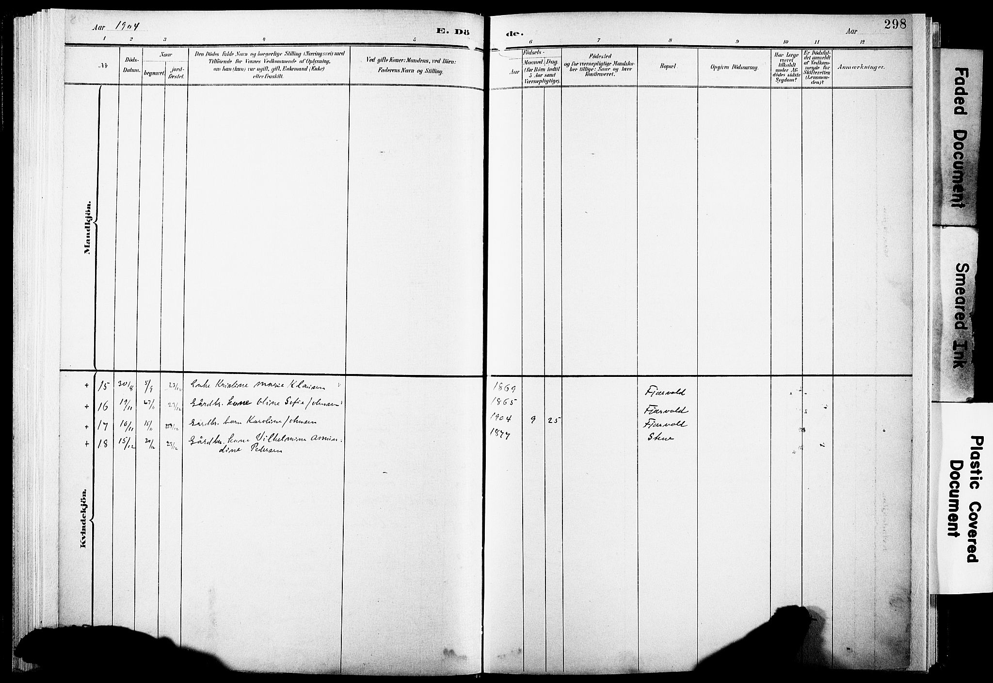 Ministerialprotokoller, klokkerbøker og fødselsregistre - Nordland, AV/SAT-A-1459/891/L1305: Parish register (official) no. 891A10, 1895-1921, p. 298