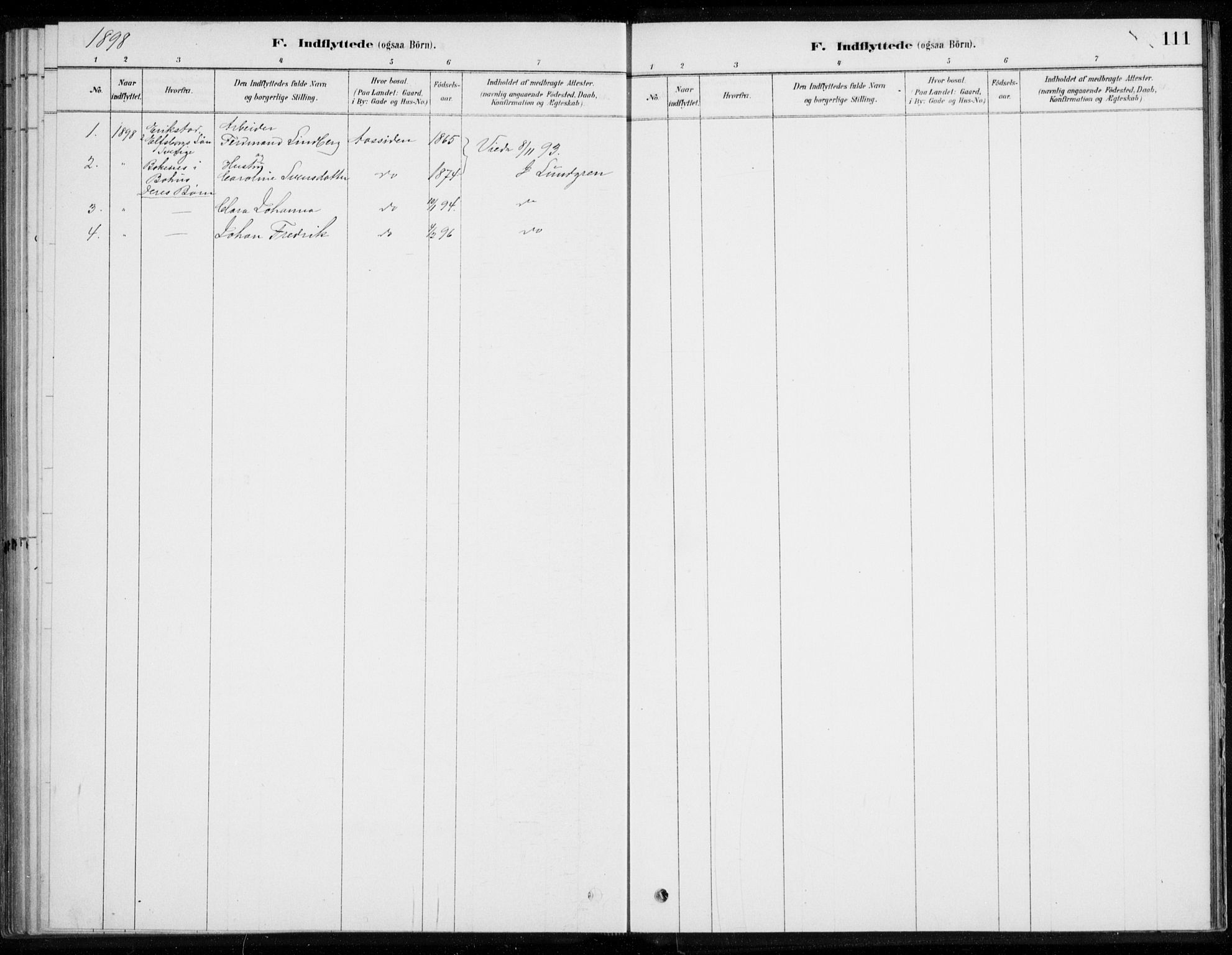 Åssiden kirkebøker, AV/SAKO-A-251/F/Fa/L0001: Parish register (official) no. 1, 1878-1904, p. 111