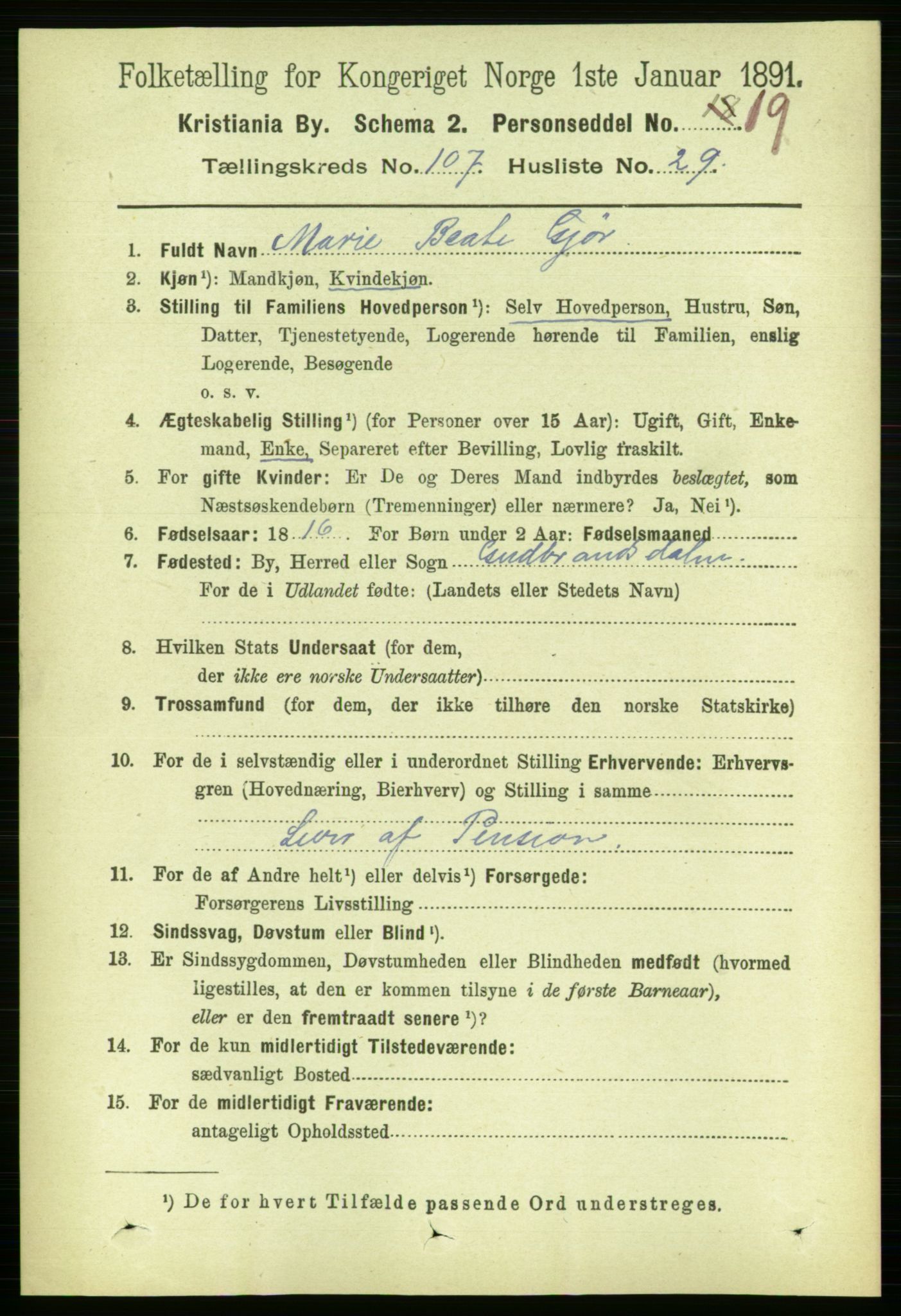 RA, 1891 census for 0301 Kristiania, 1891, p. 55090