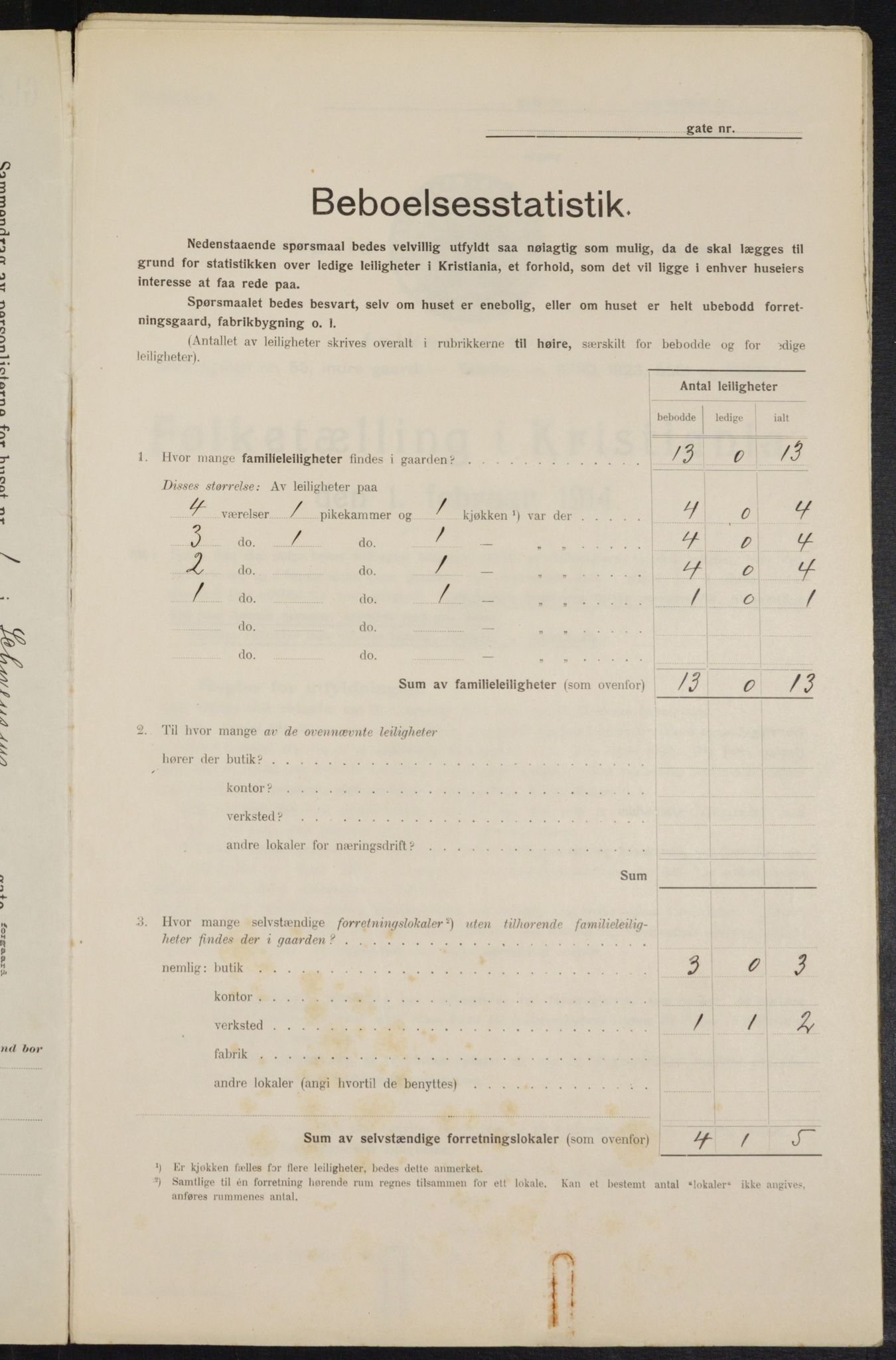 OBA, Municipal Census 1914 for Kristiania, 1914, p. 92475