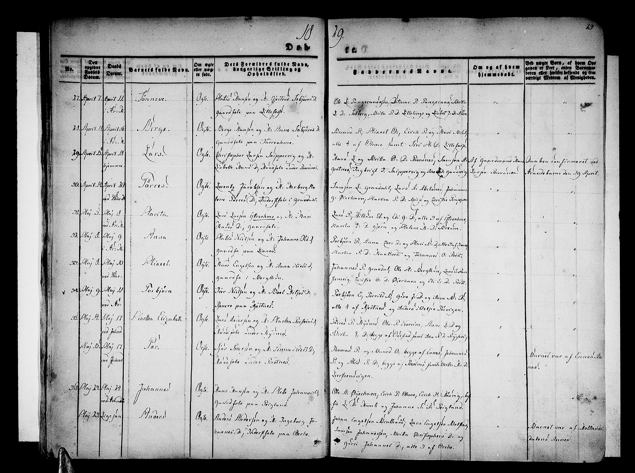Strandebarm sokneprestembete, SAB/A-78401/H/Haa: Parish register (official) no. A 6, 1826-1843, p. 23