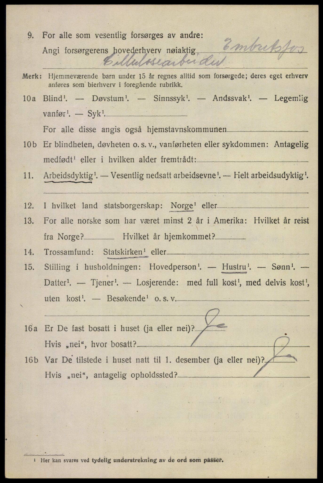 SAKO, 1920 census for Modum, 1920, p. 10166