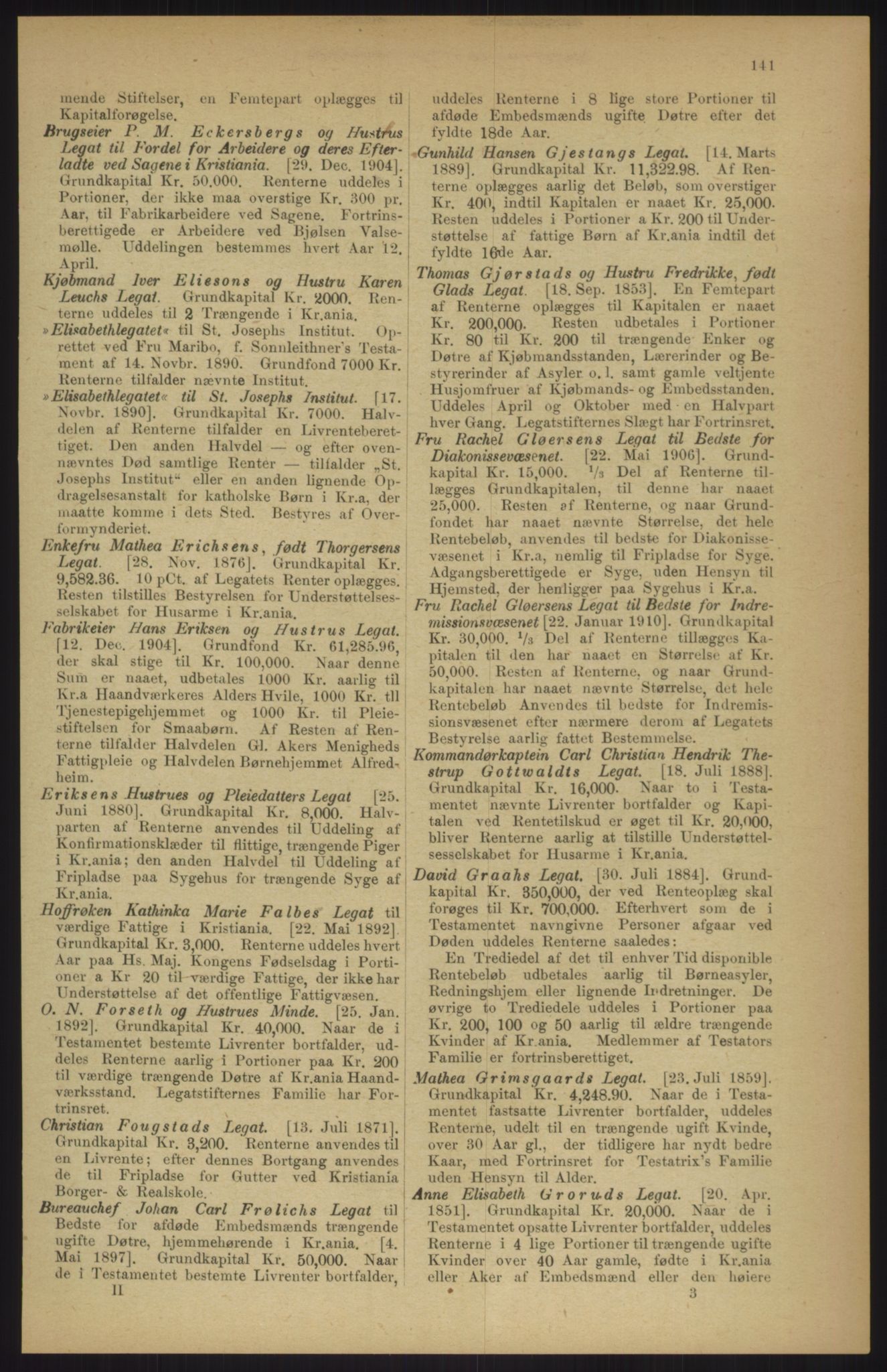 Kristiania/Oslo adressebok, PUBL/-, 1911, p. 141