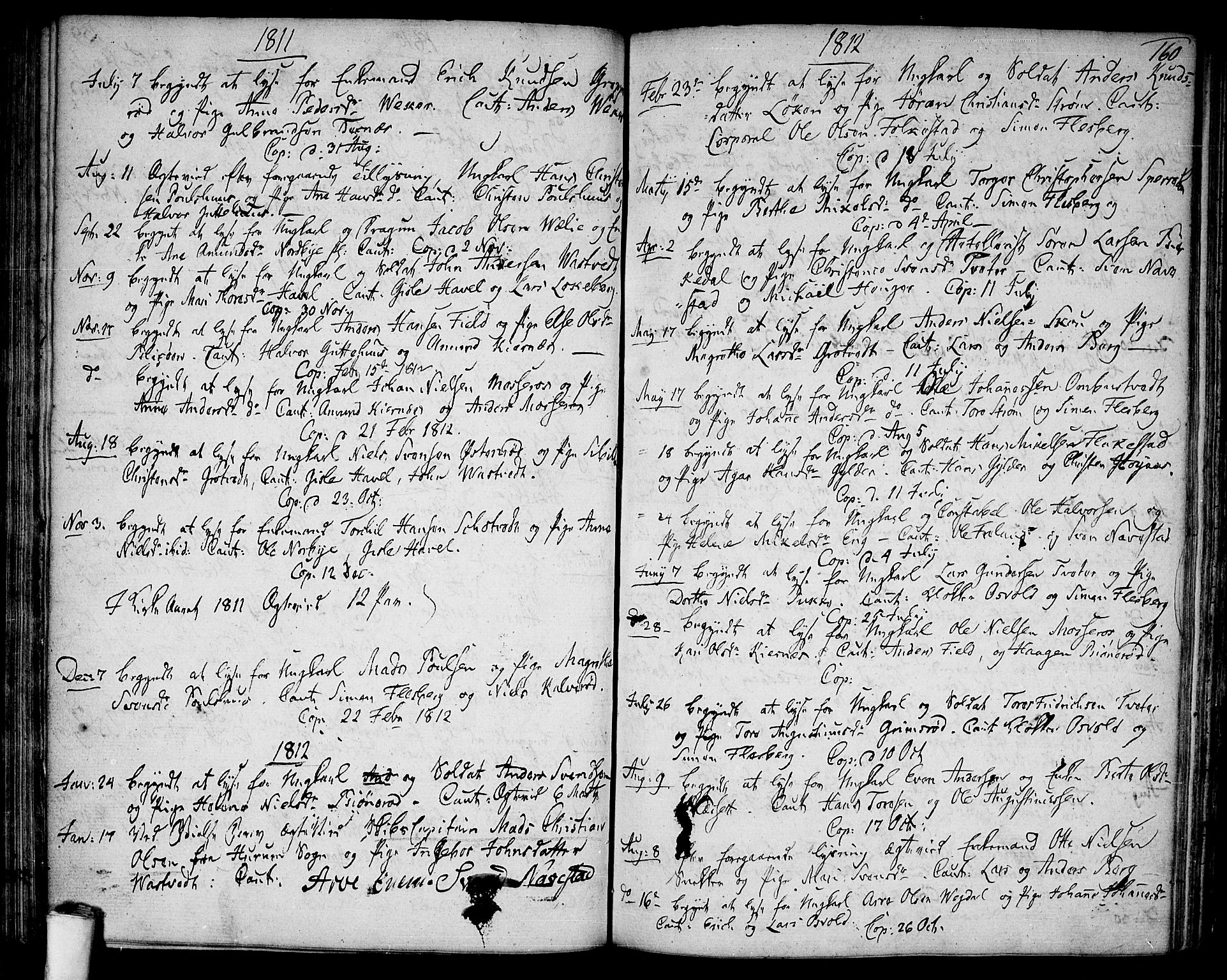 Våler prestekontor Kirkebøker, AV/SAO-A-11083/F/Fa/L0004: Parish register (official) no. I 4, 1771-1815, p. 160