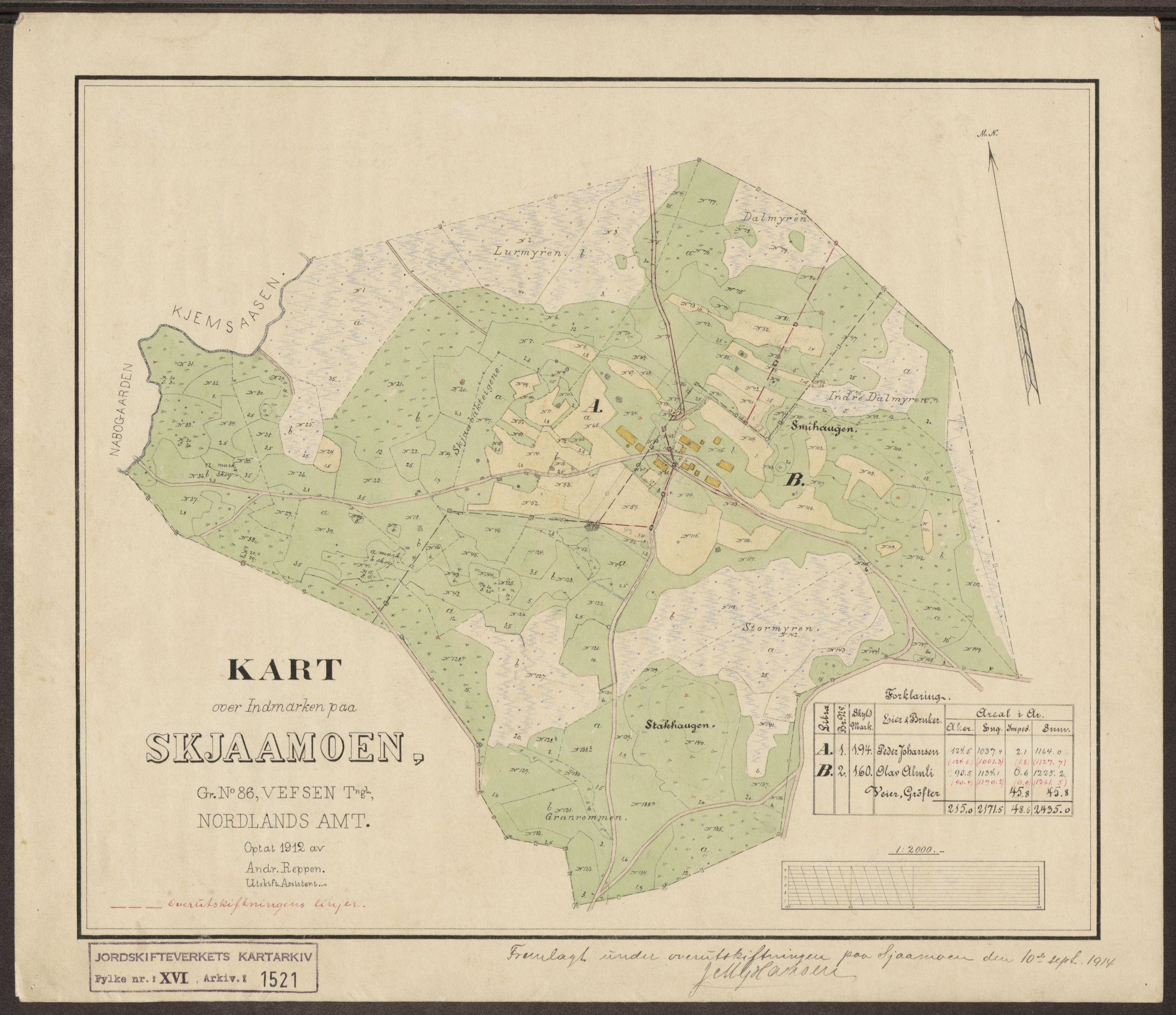 Jordskifteverkets kartarkiv, AV/RA-S-3929/T, 1859-1988, p. 1726