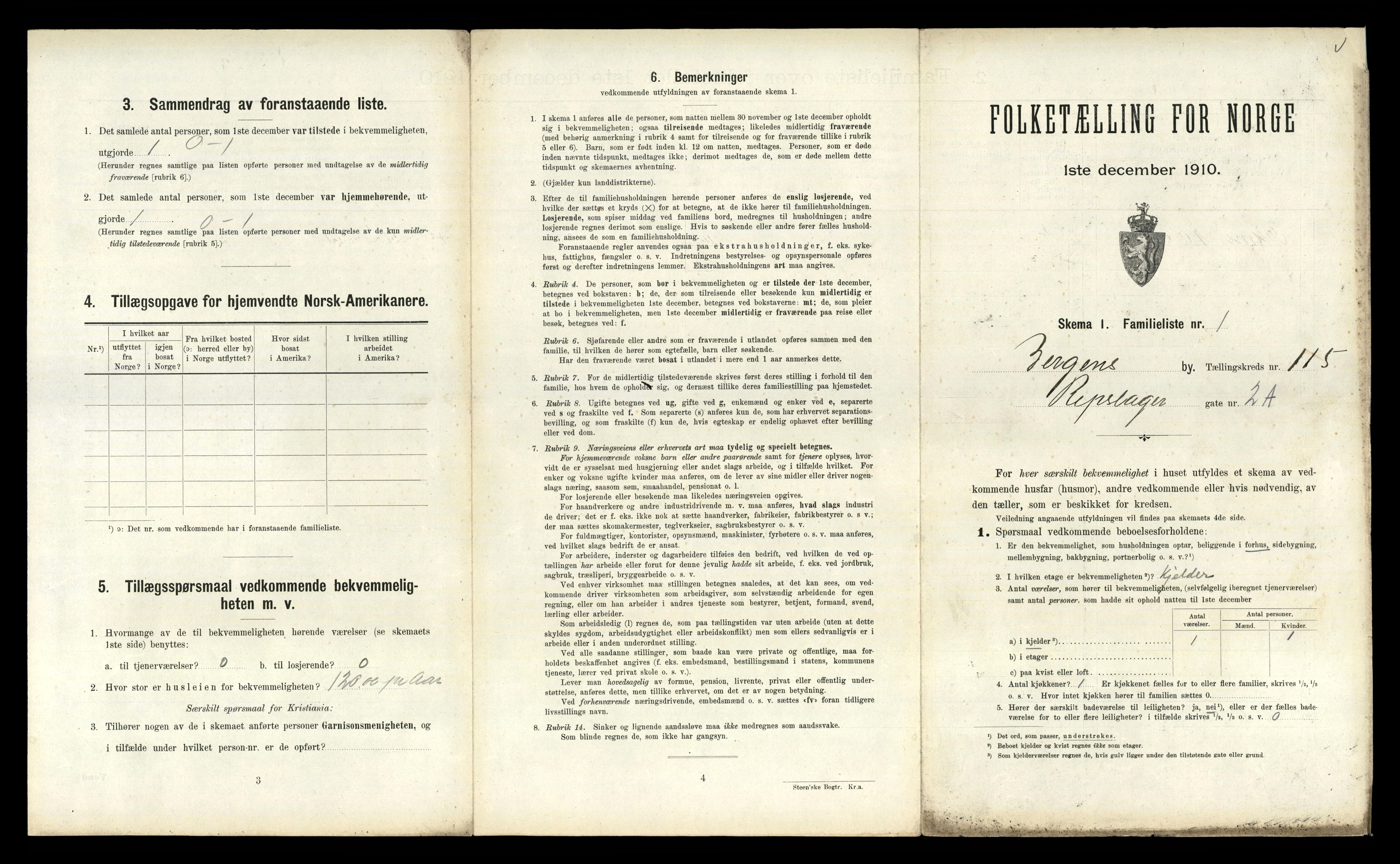 RA, 1910 census for Bergen, 1910, p. 39895