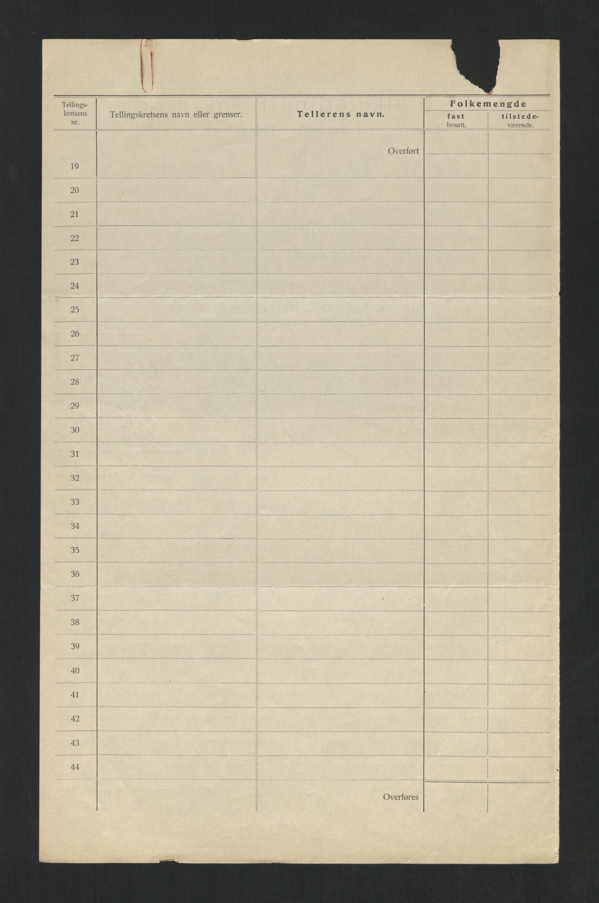 SAT, 1920 census for Steinkjer, 1920, p. 5