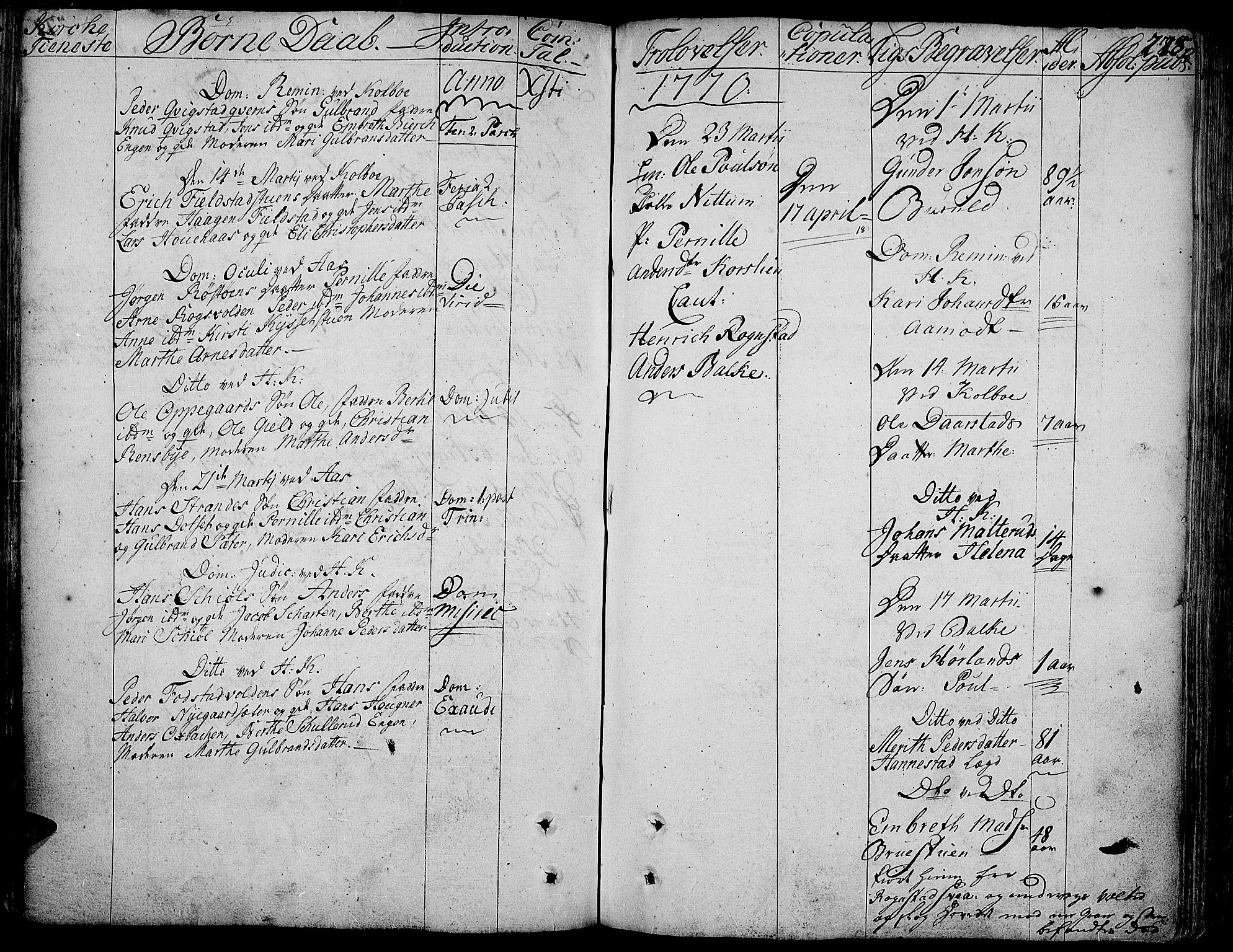 Toten prestekontor, SAH/PREST-102/H/Ha/Haa/L0005: Parish register (official) no. 5, 1761-1772, p. 278