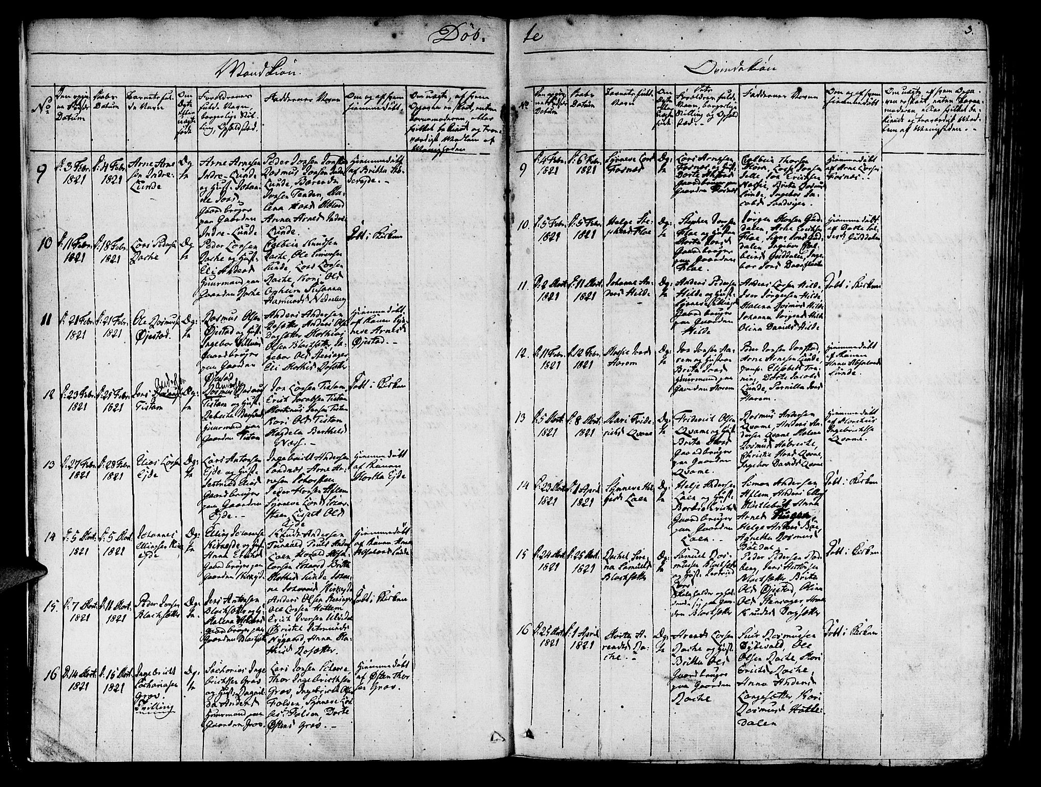 Innvik sokneprestembete, SAB/A-80501: Parish register (official) no. A 3, 1820-1832, p. 3
