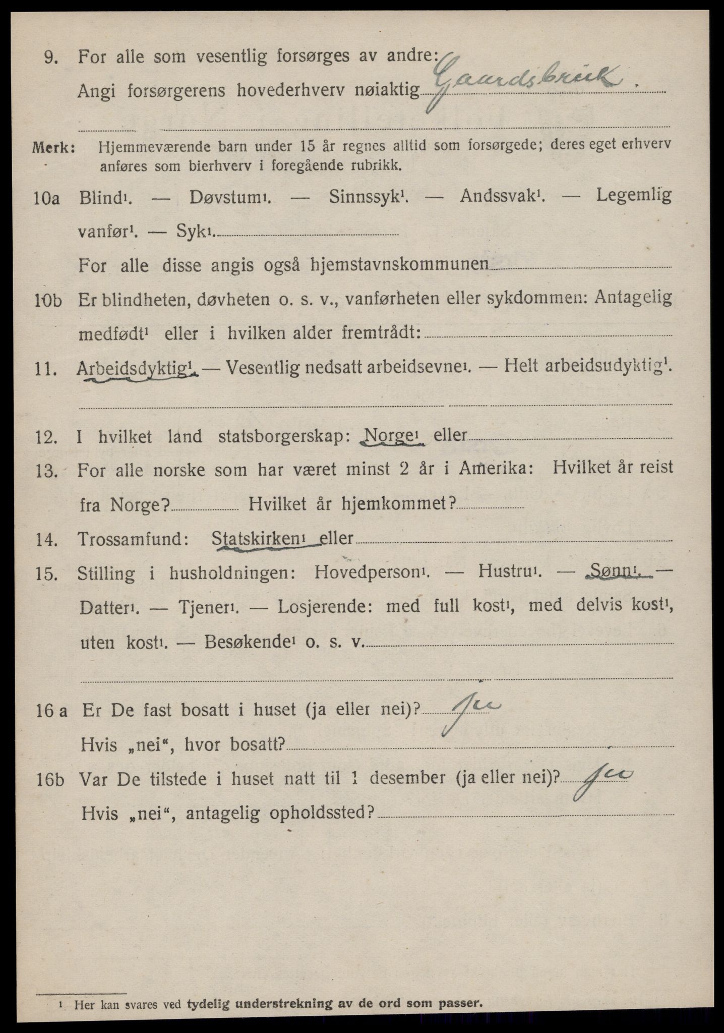 SAT, 1920 census for Ørsta, 1920, p. 4261