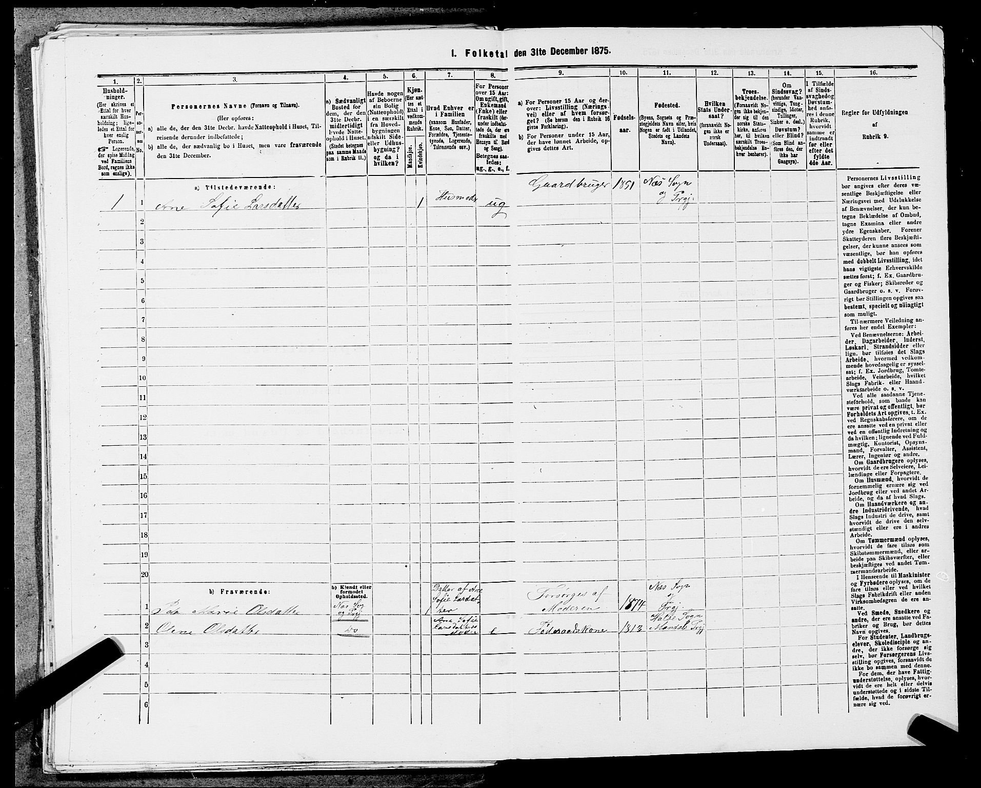 SAST, 1875 census for 1112P Lund, 1875, p. 896