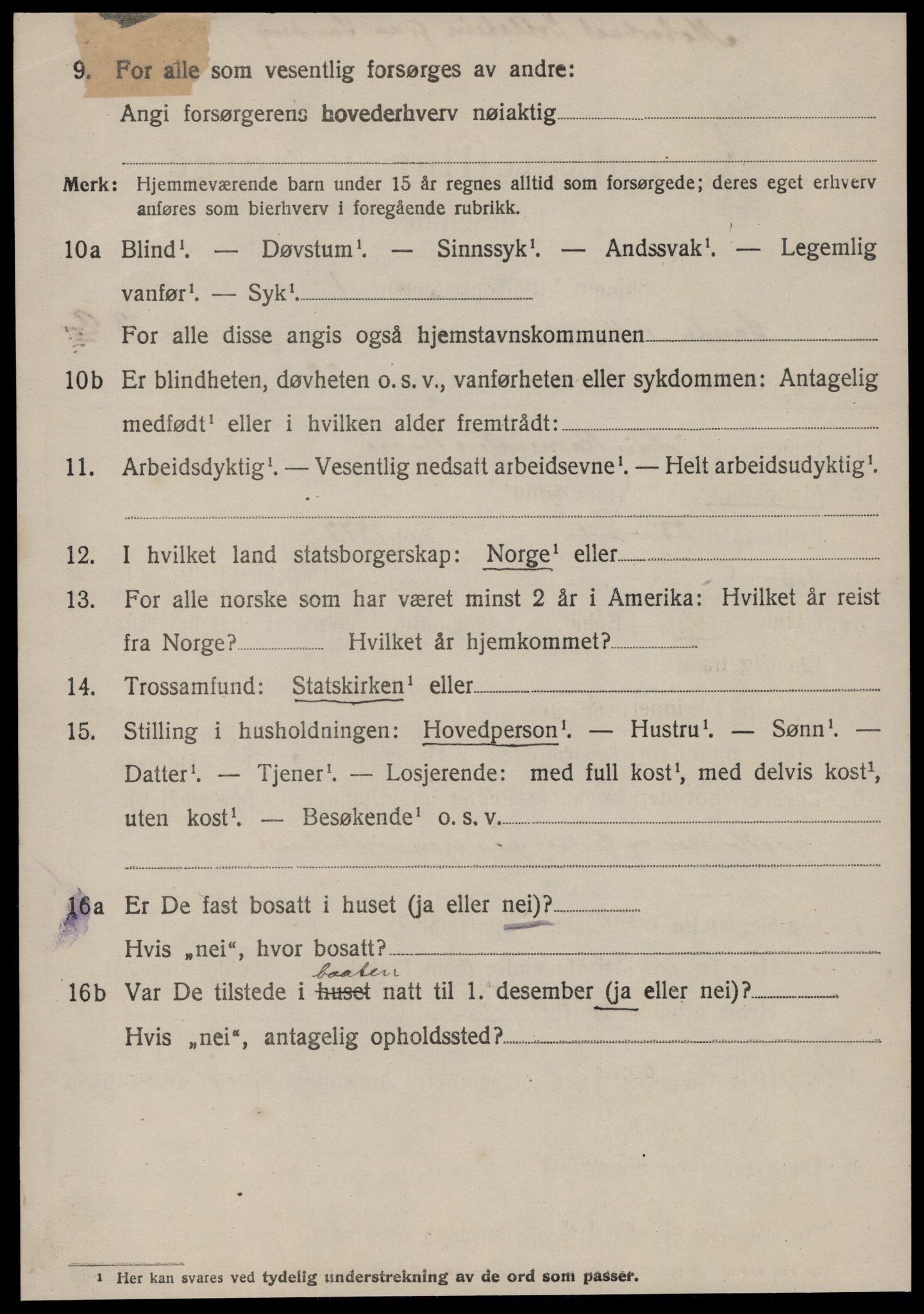 SAT, 1920 census for Sande (MR), 1920, p. 2697