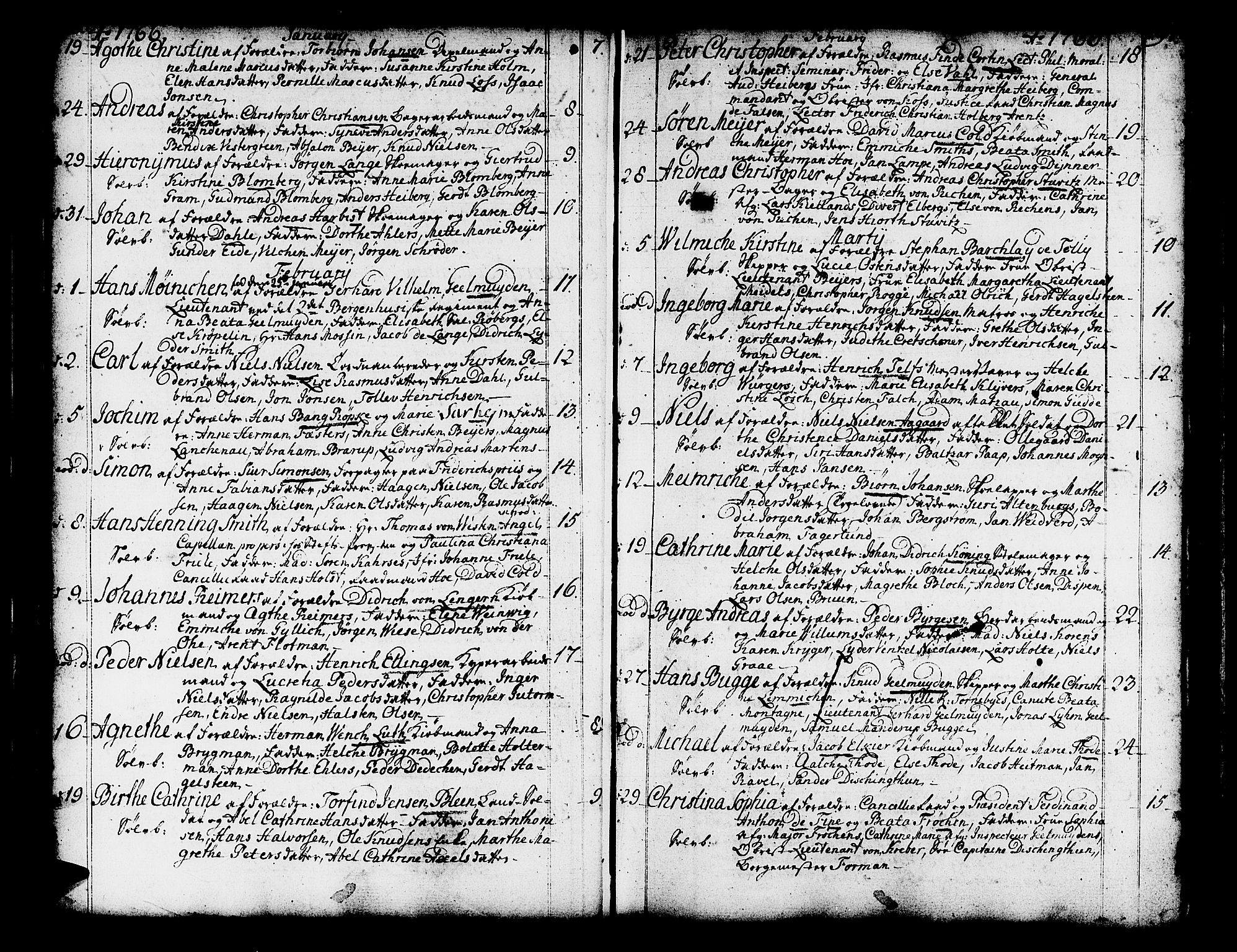 Domkirken sokneprestembete, AV/SAB-A-74801/H/Haa/L0003: Parish register (official) no. A 3, 1758-1789, p. 96-97