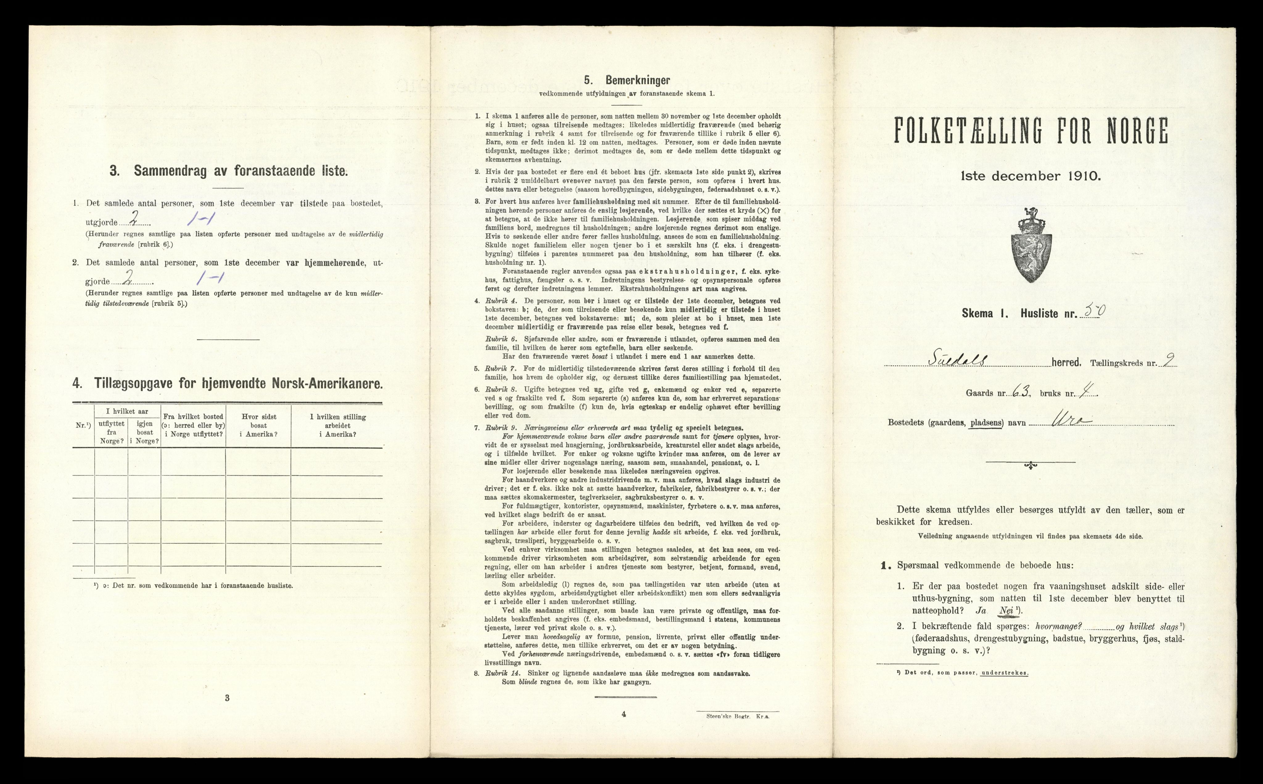 RA, 1910 census for Suldal, 1910, p. 647