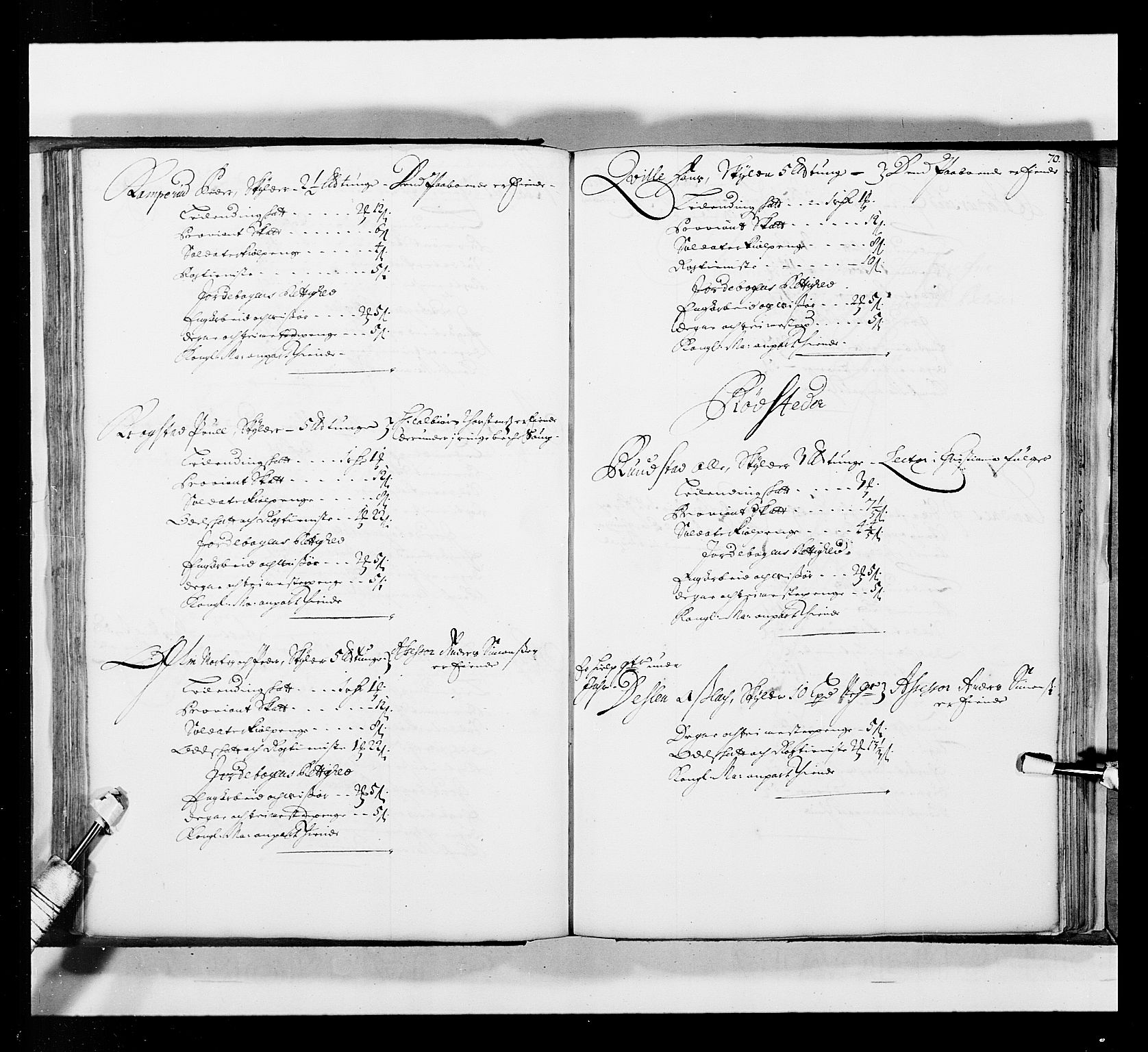 Stattholderembetet 1572-1771, AV/RA-EA-2870/Ek/L0035/0001: Jordebøker 1662-1720: / Matrikkel for Nedre Romerike, 1695, p. 69b-70a