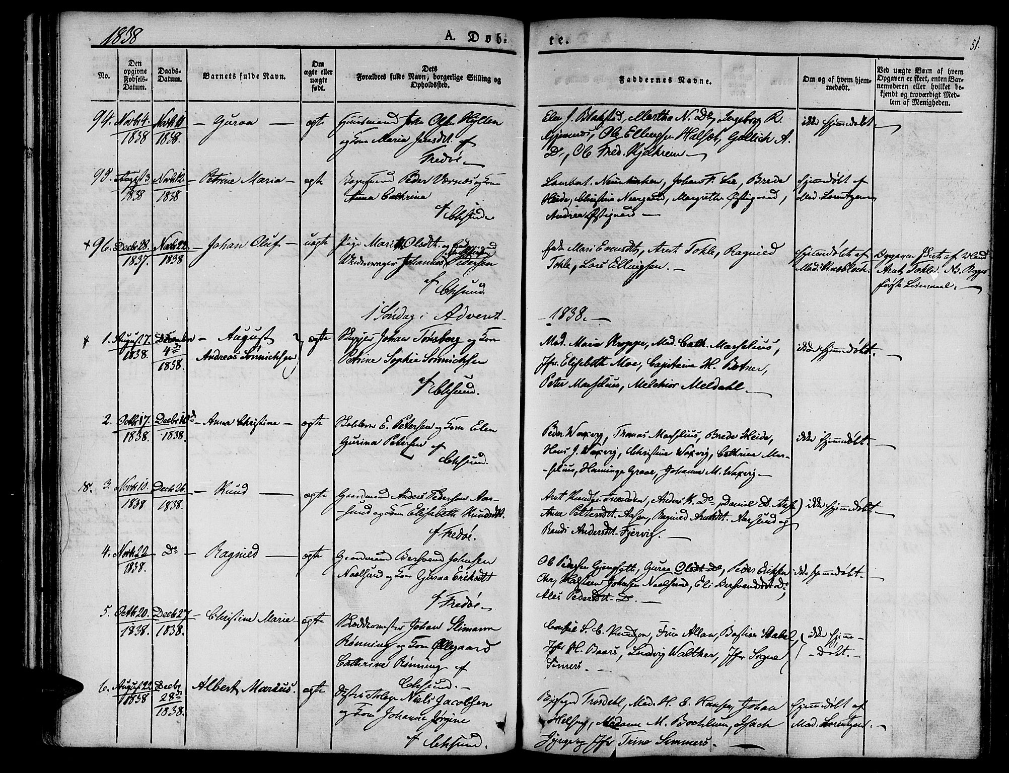 Ministerialprotokoller, klokkerbøker og fødselsregistre - Møre og Romsdal, SAT/A-1454/572/L0843: Parish register (official) no. 572A06, 1832-1842, p. 51